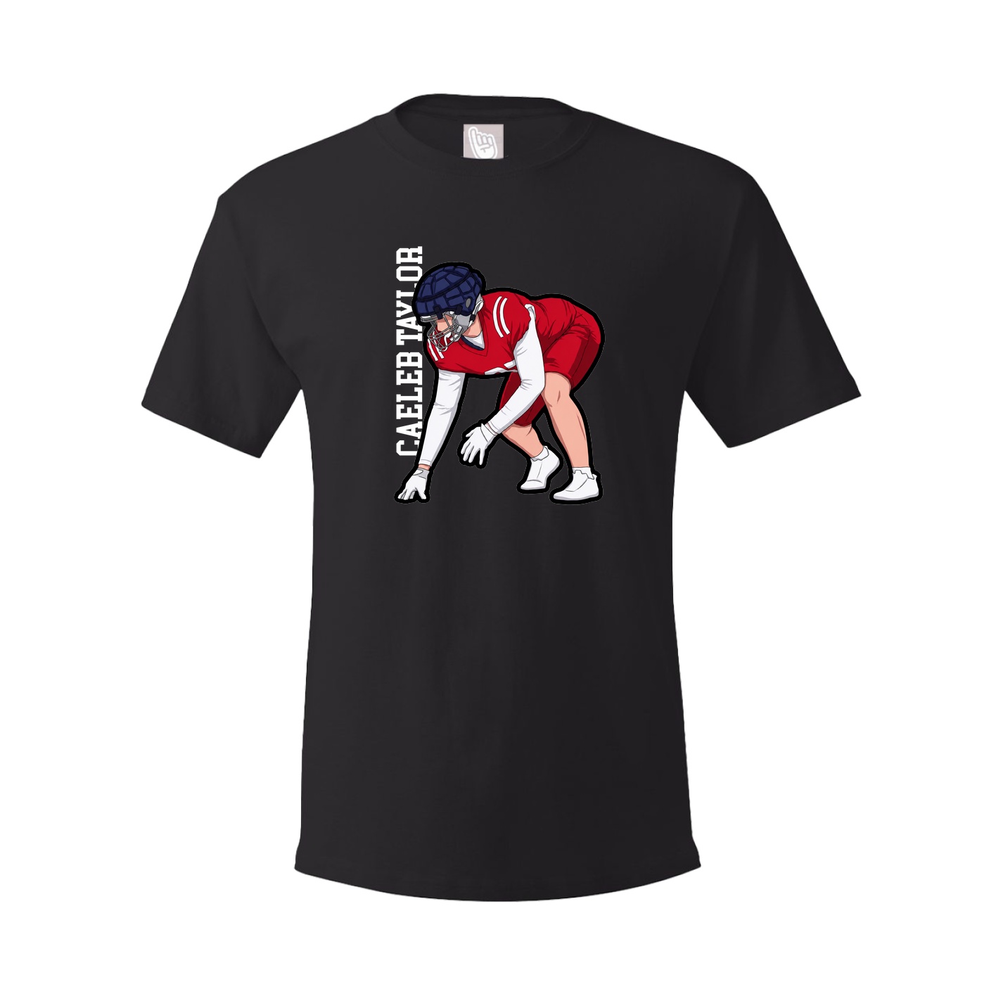 Youth Tee — Name Vertical in Black