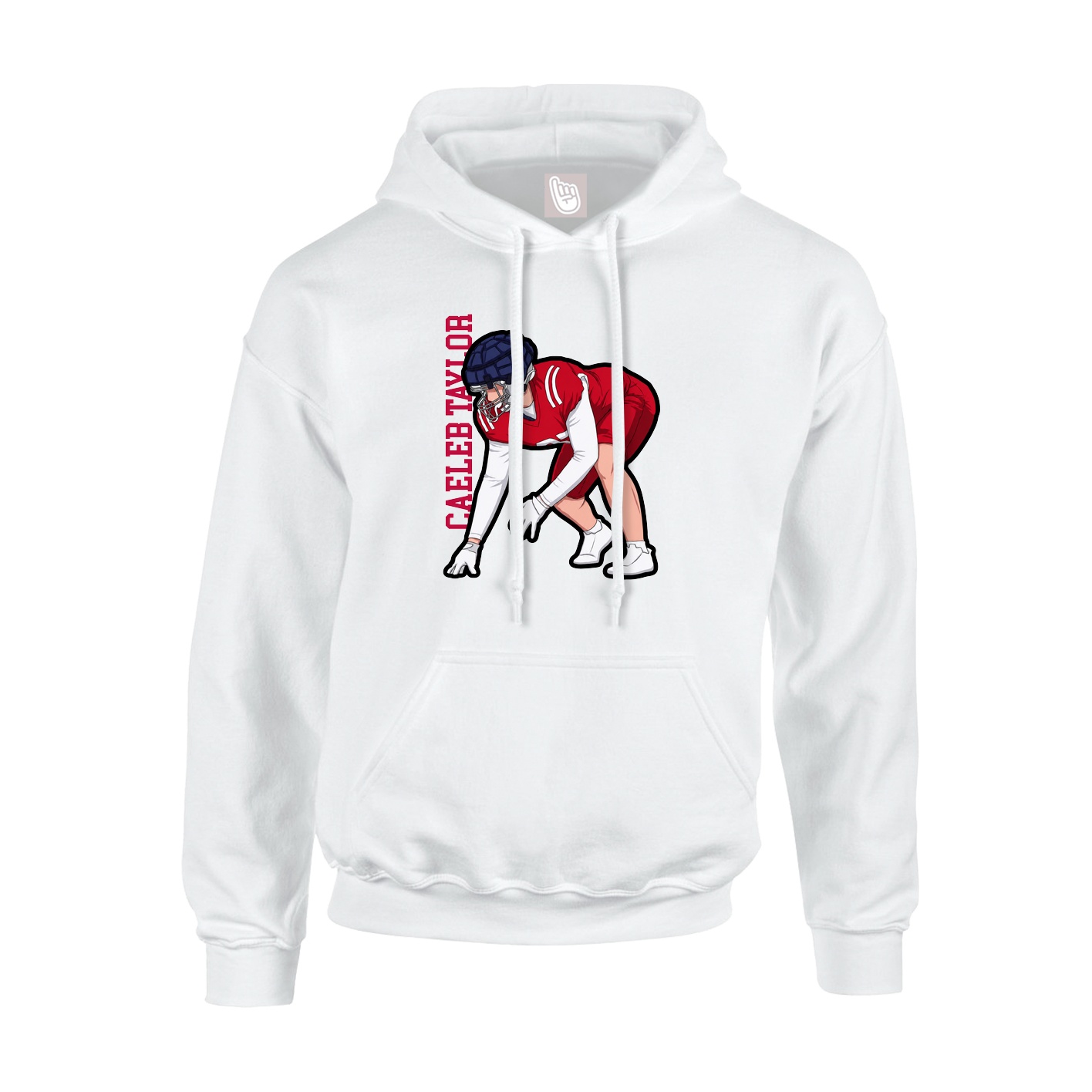 Hoodie — Name Vertical in White