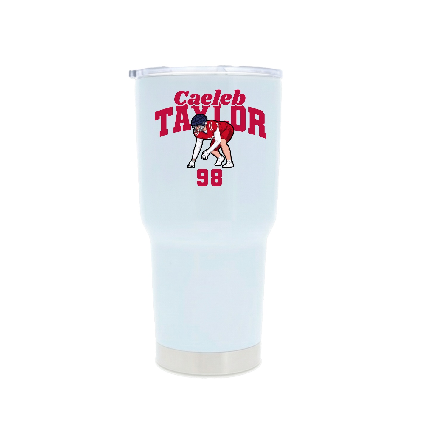 30oz Stainless Steel Tumbler — Signature Arch in White