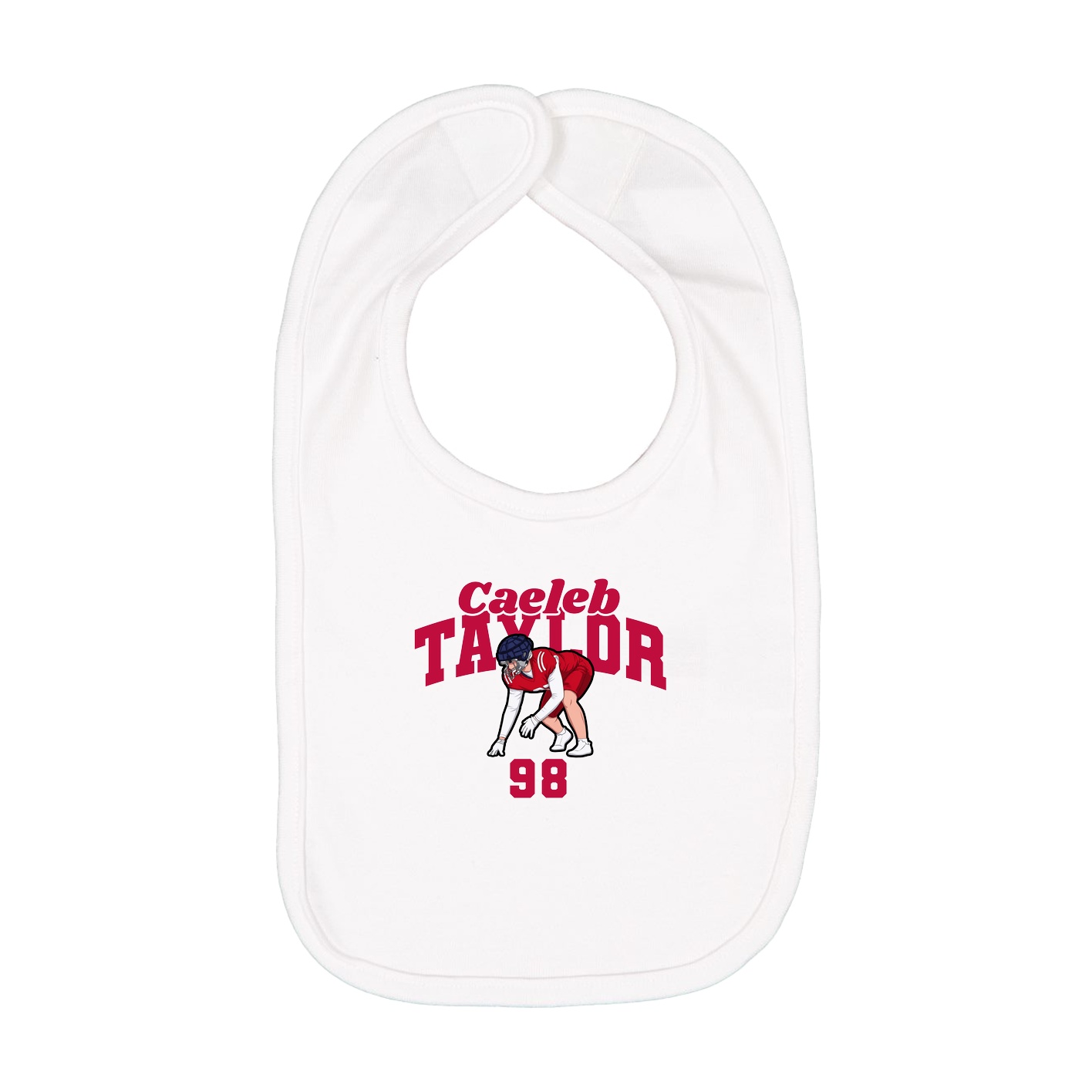 Infant Bib — Signature Arch in White