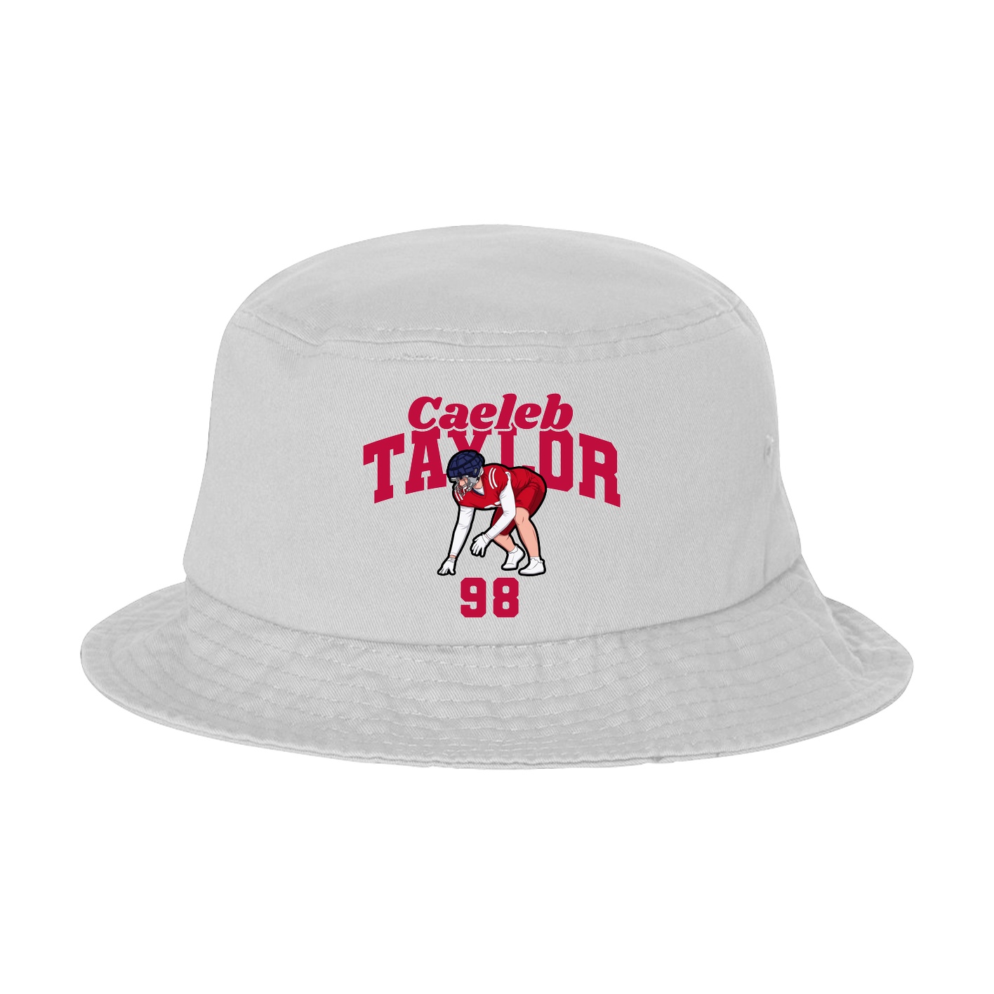 Bucket Cap — Signature Arch in White