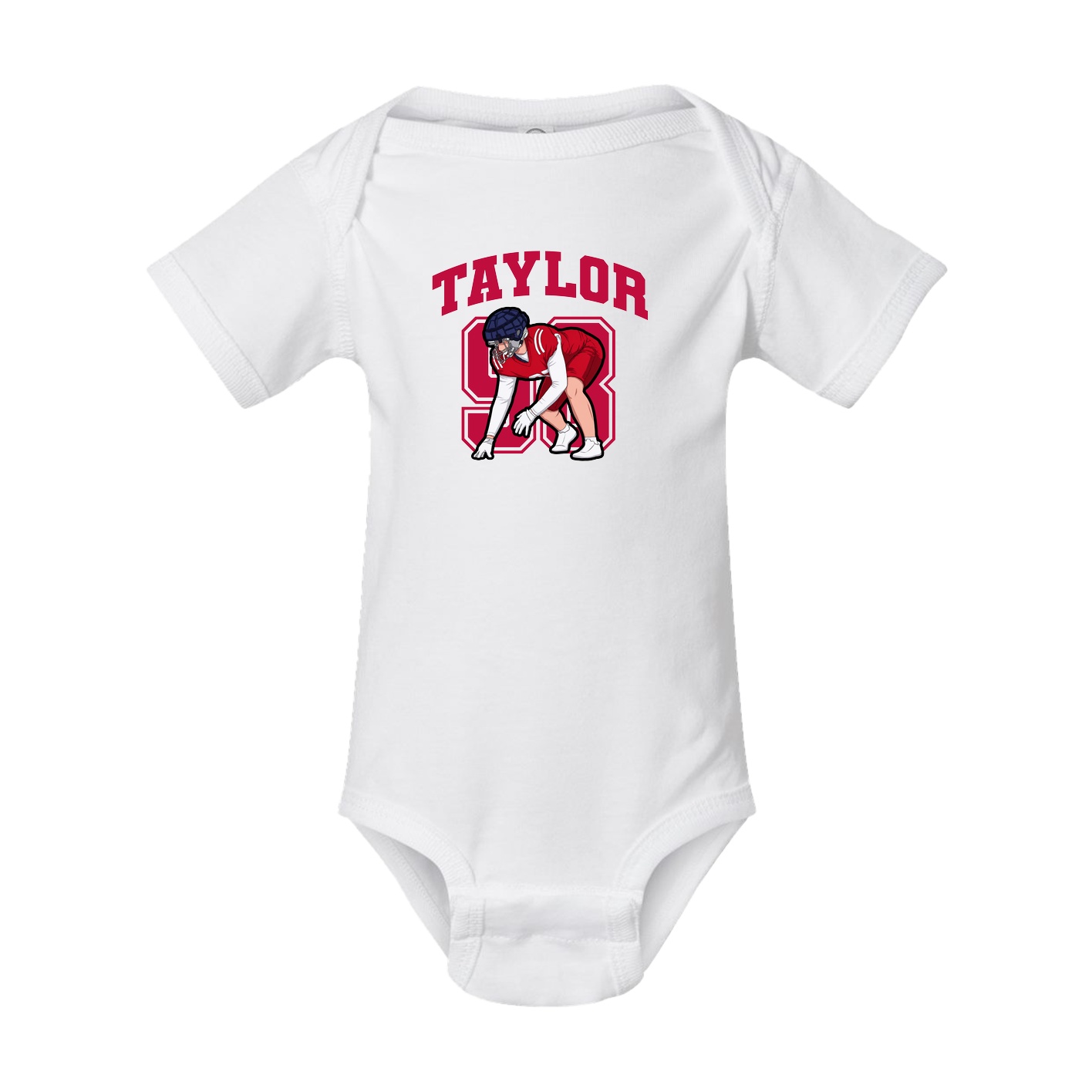 Baby Onesie — Number in White