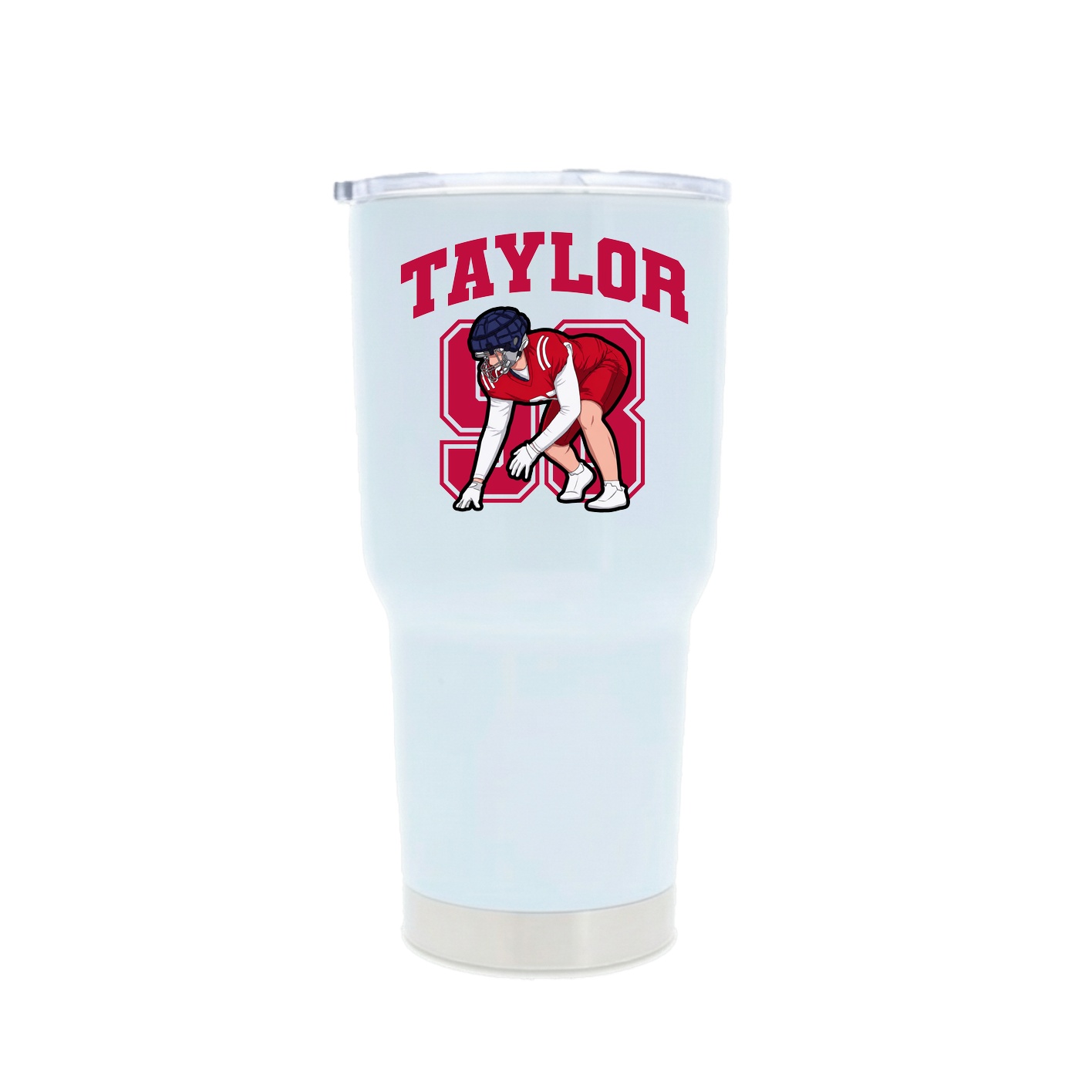 30oz Stainless Steel Tumbler — Number in White
