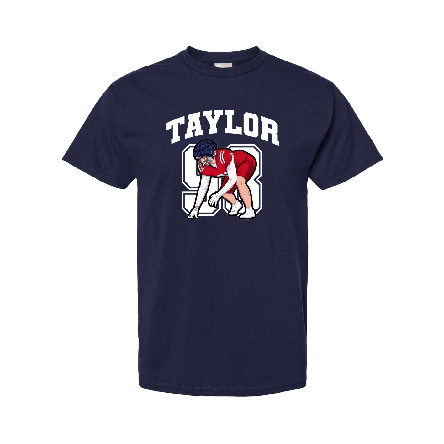 Youth Tee — Number in Navy