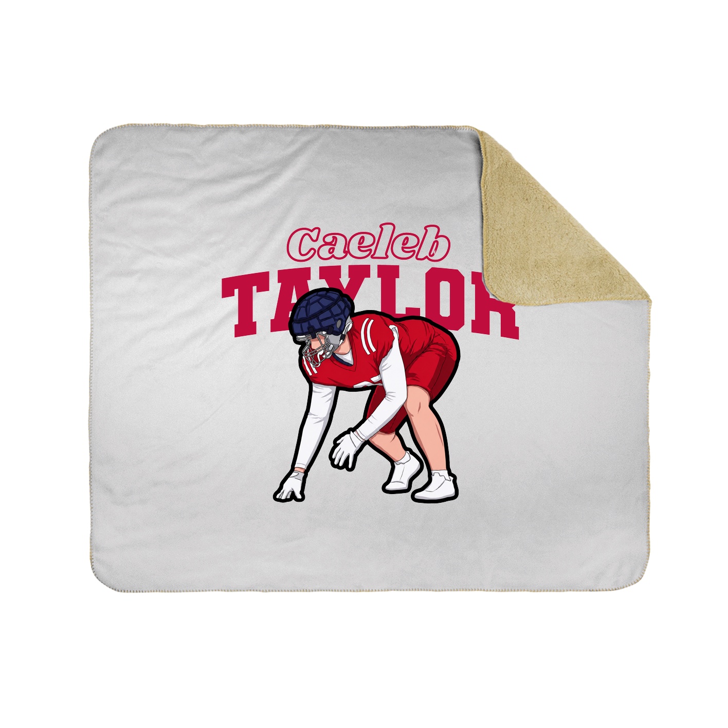 Throw Blanket — Name Arch in White