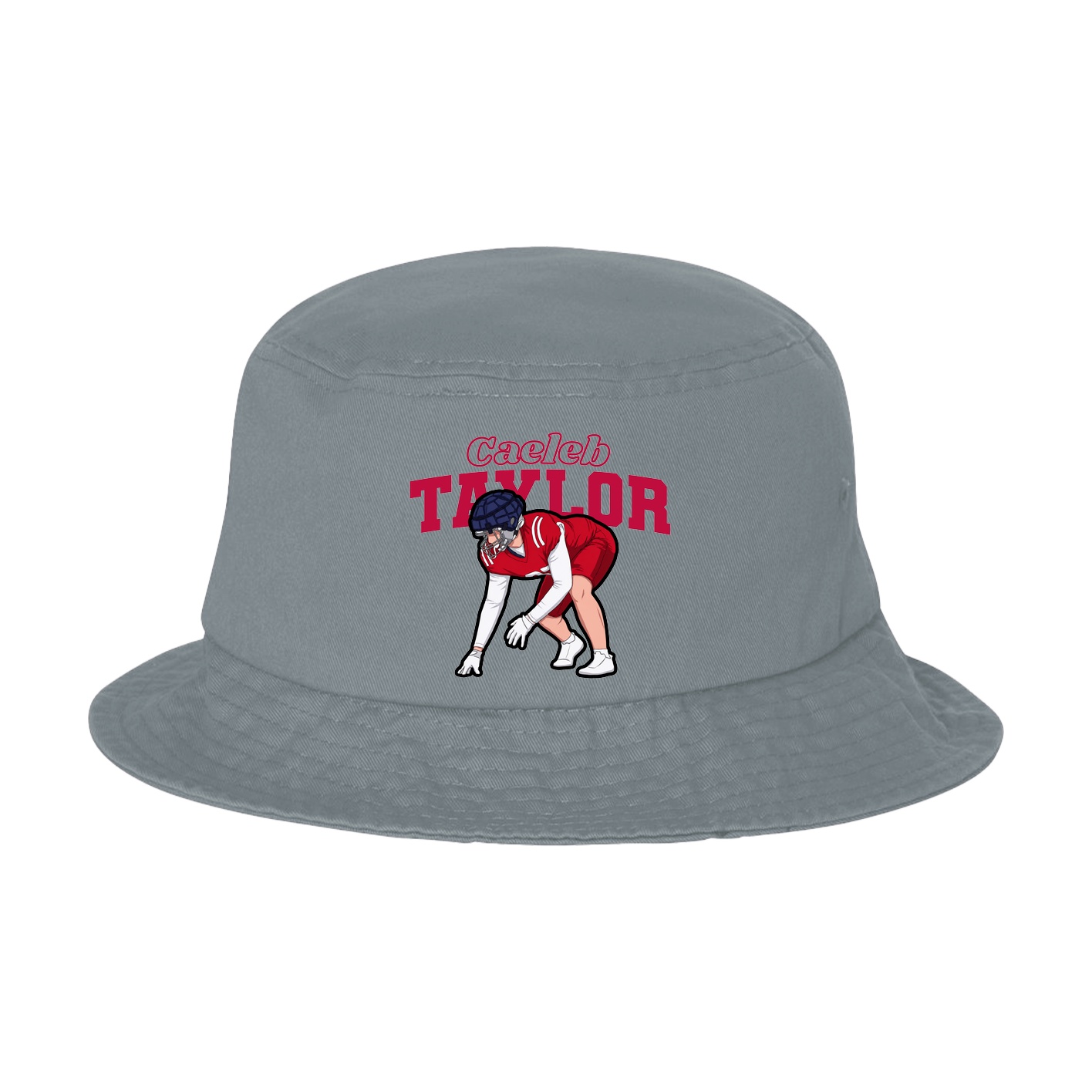 Bucket Cap — Name Arch in Grey