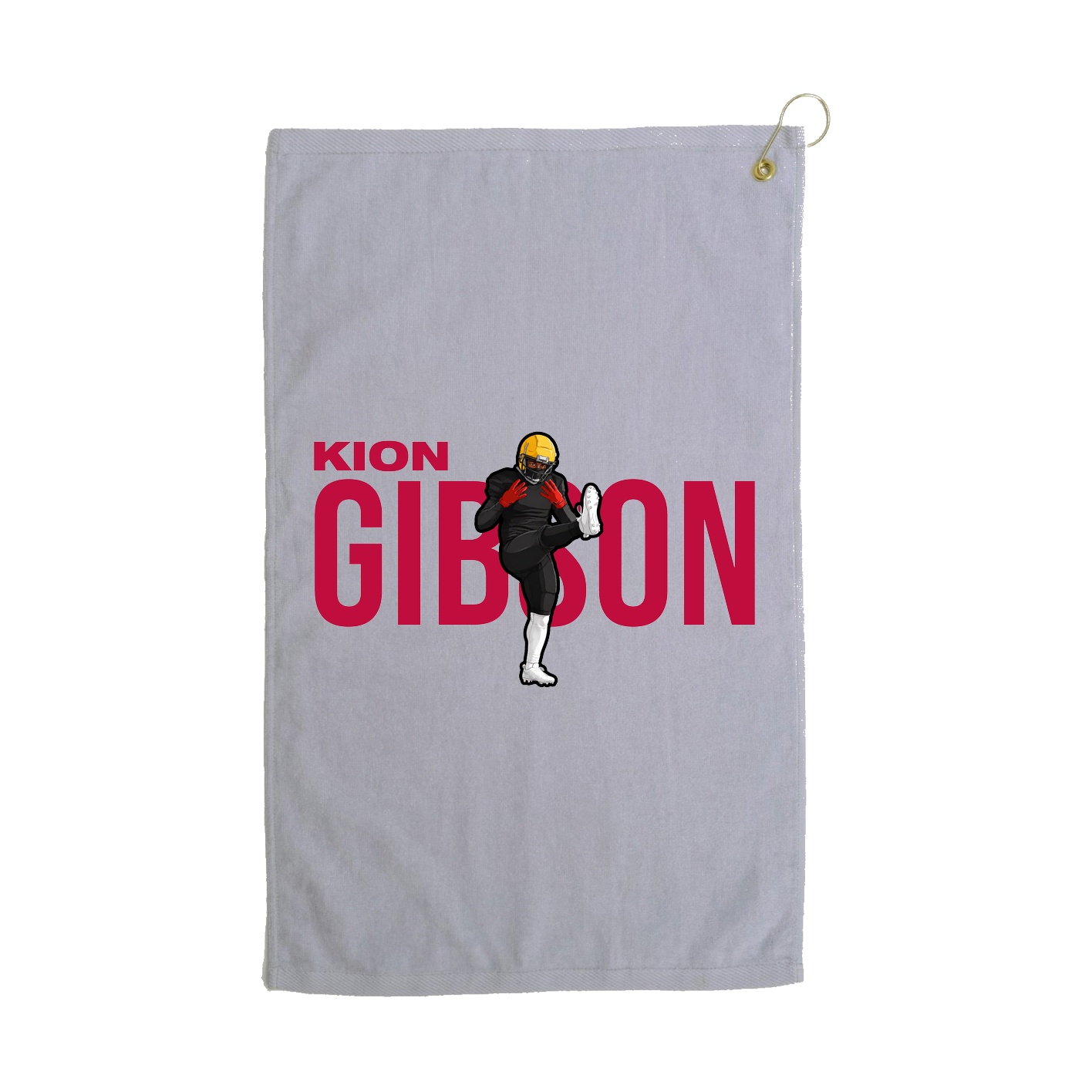 Golf Towel — Player Name in Grey