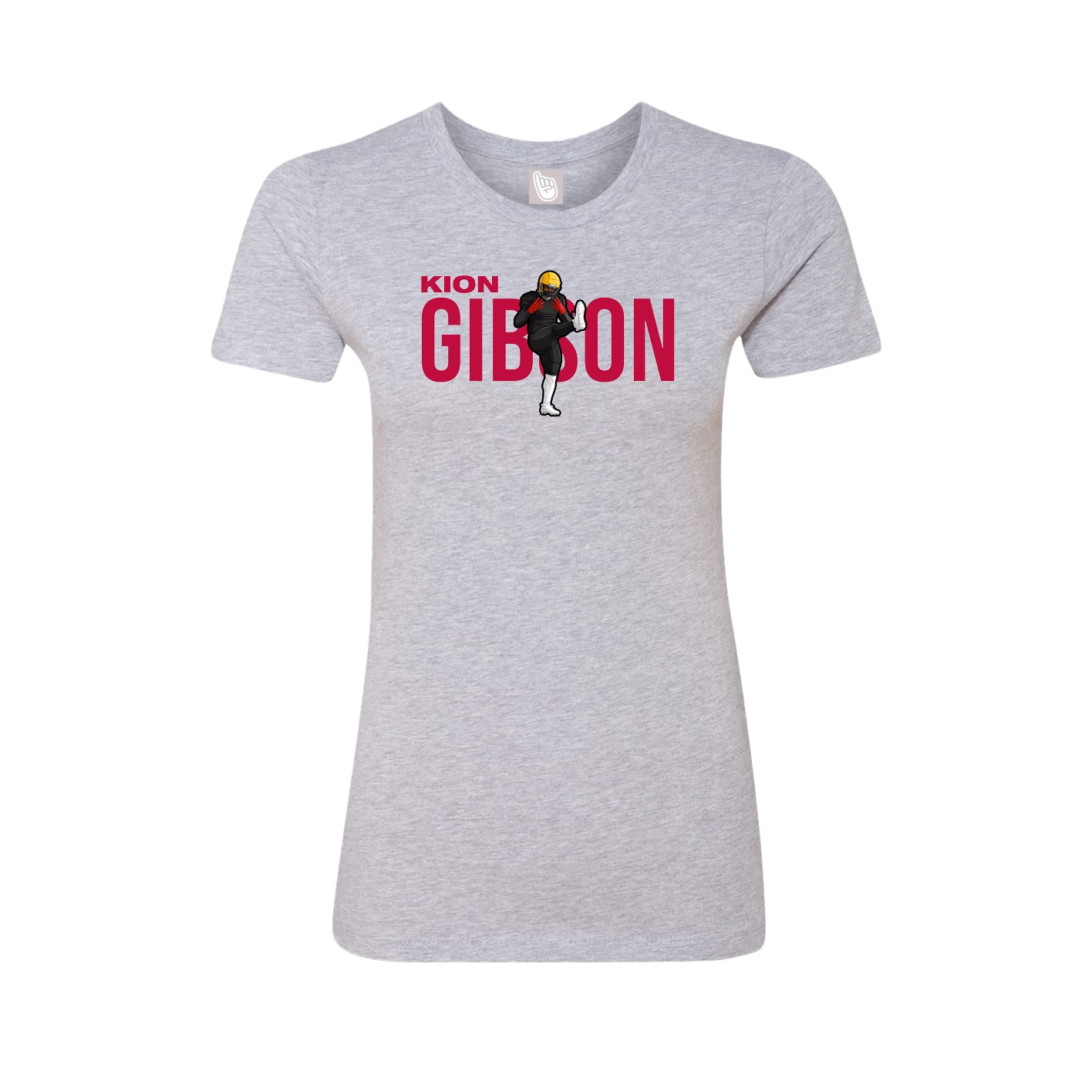 Fitted Women's Tee — Player Name in Grey
