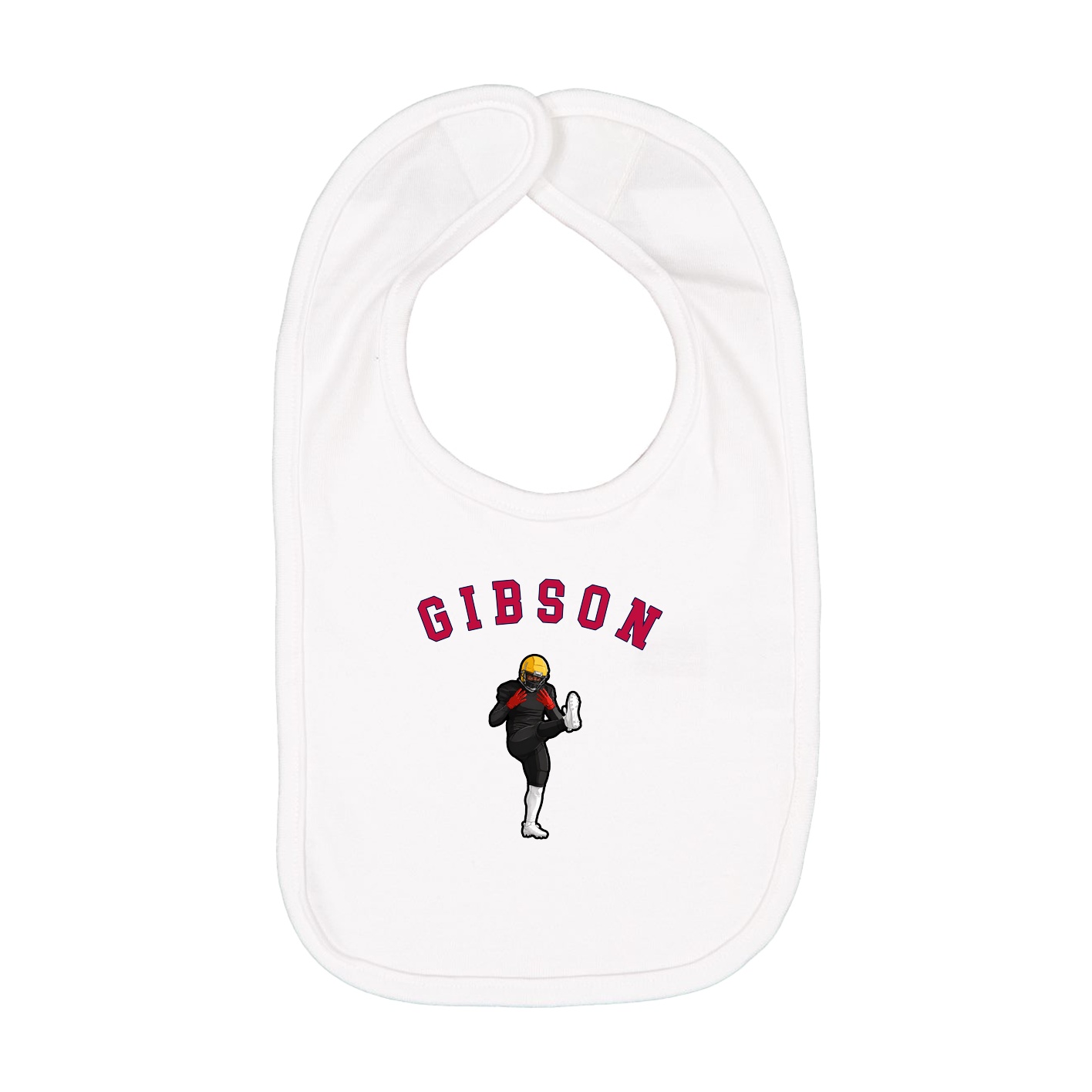 Infant Bib — Shirsey Arch in White