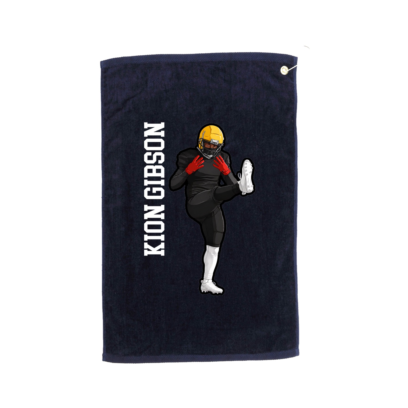 Golf Towel — Name Vertical in Navy
