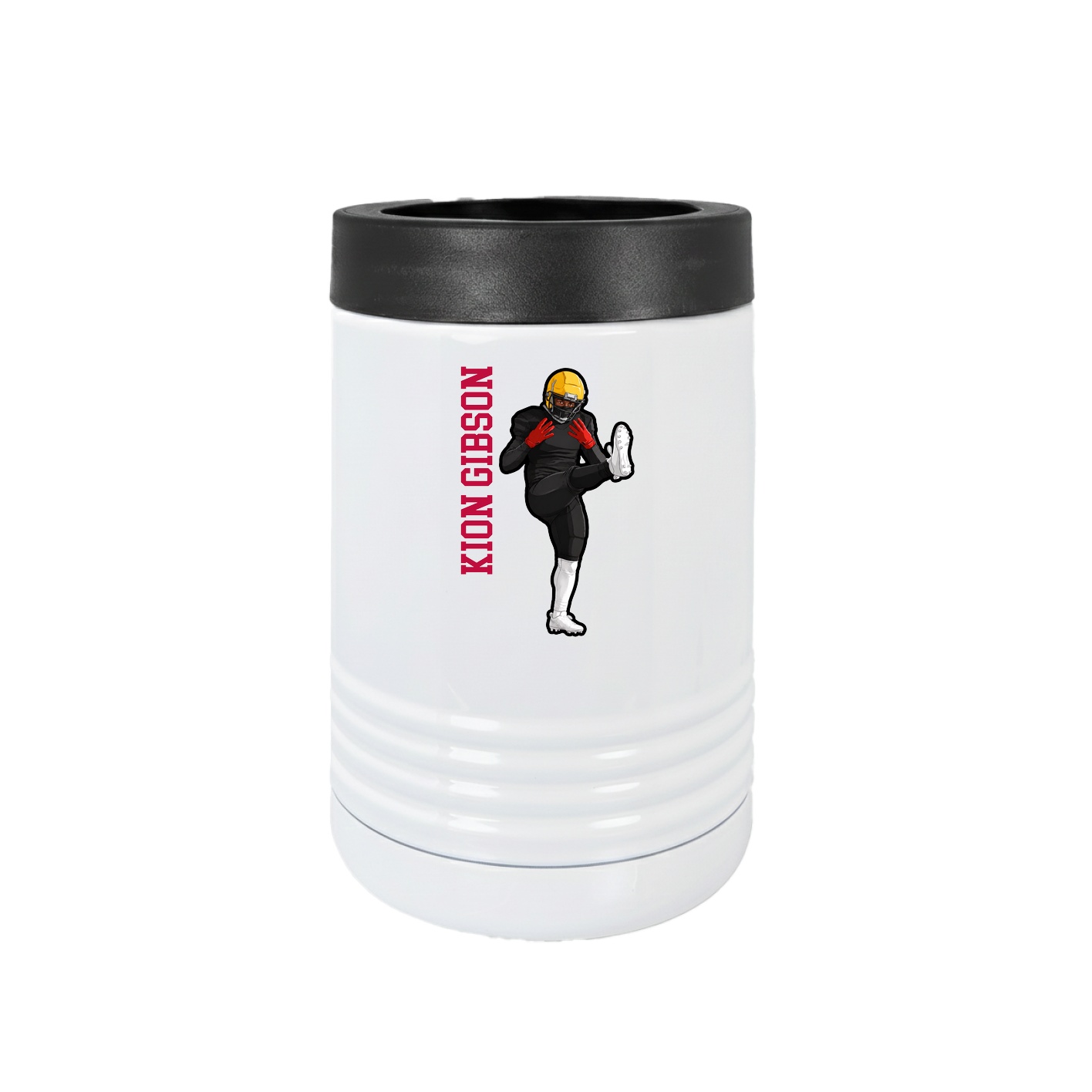 Beverage Holder — Name Vertical in White