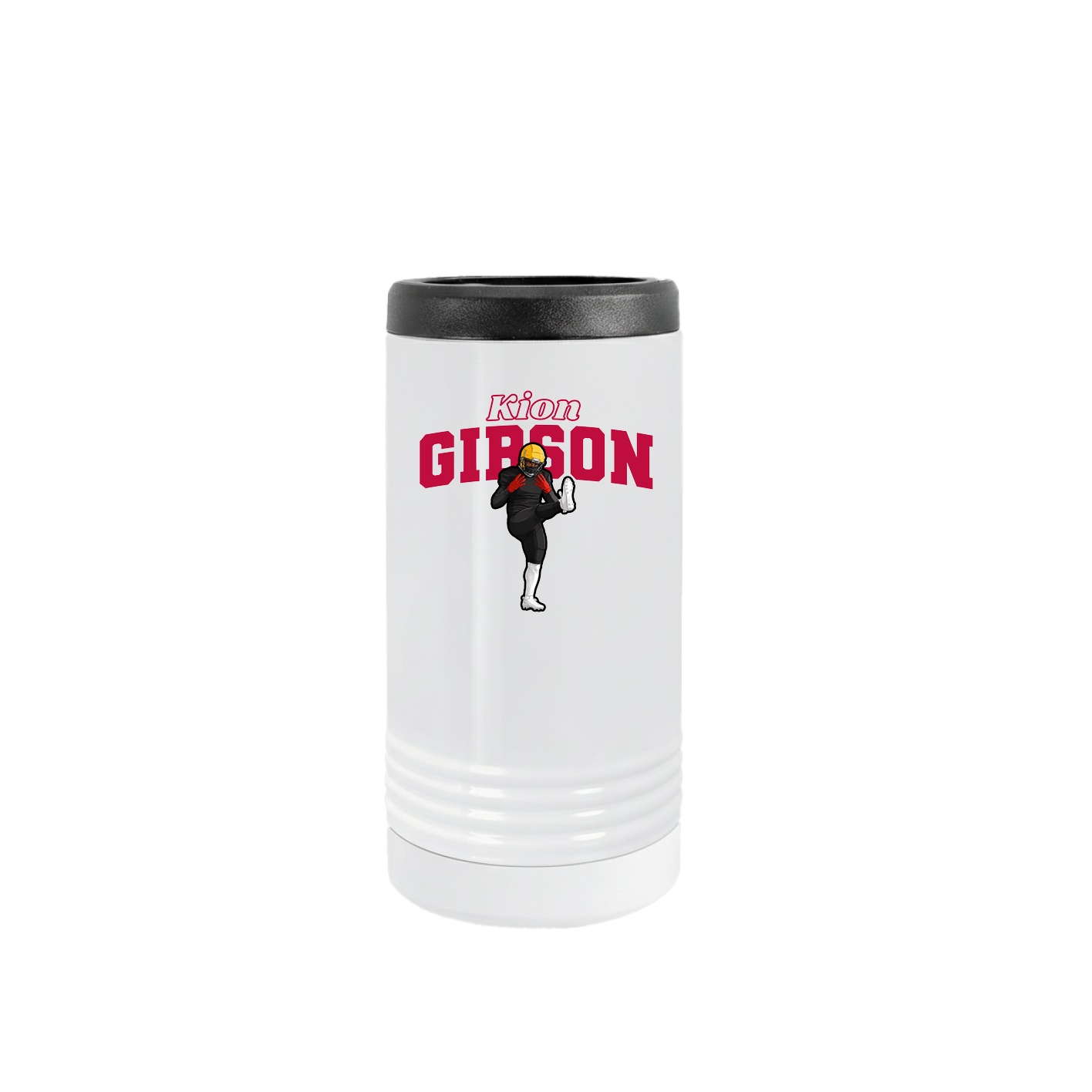 Slim Beverage Holder — Name Arch in White