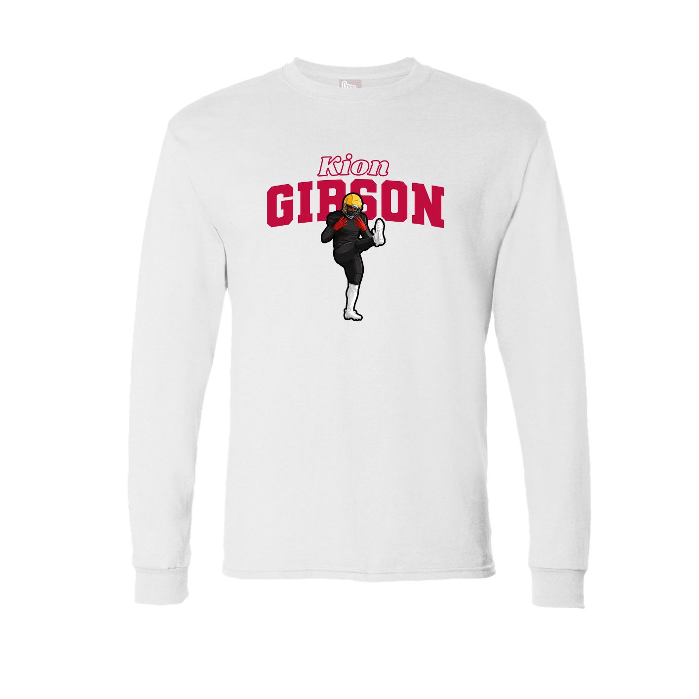 Long Sleeve Tee — Name Arch in White