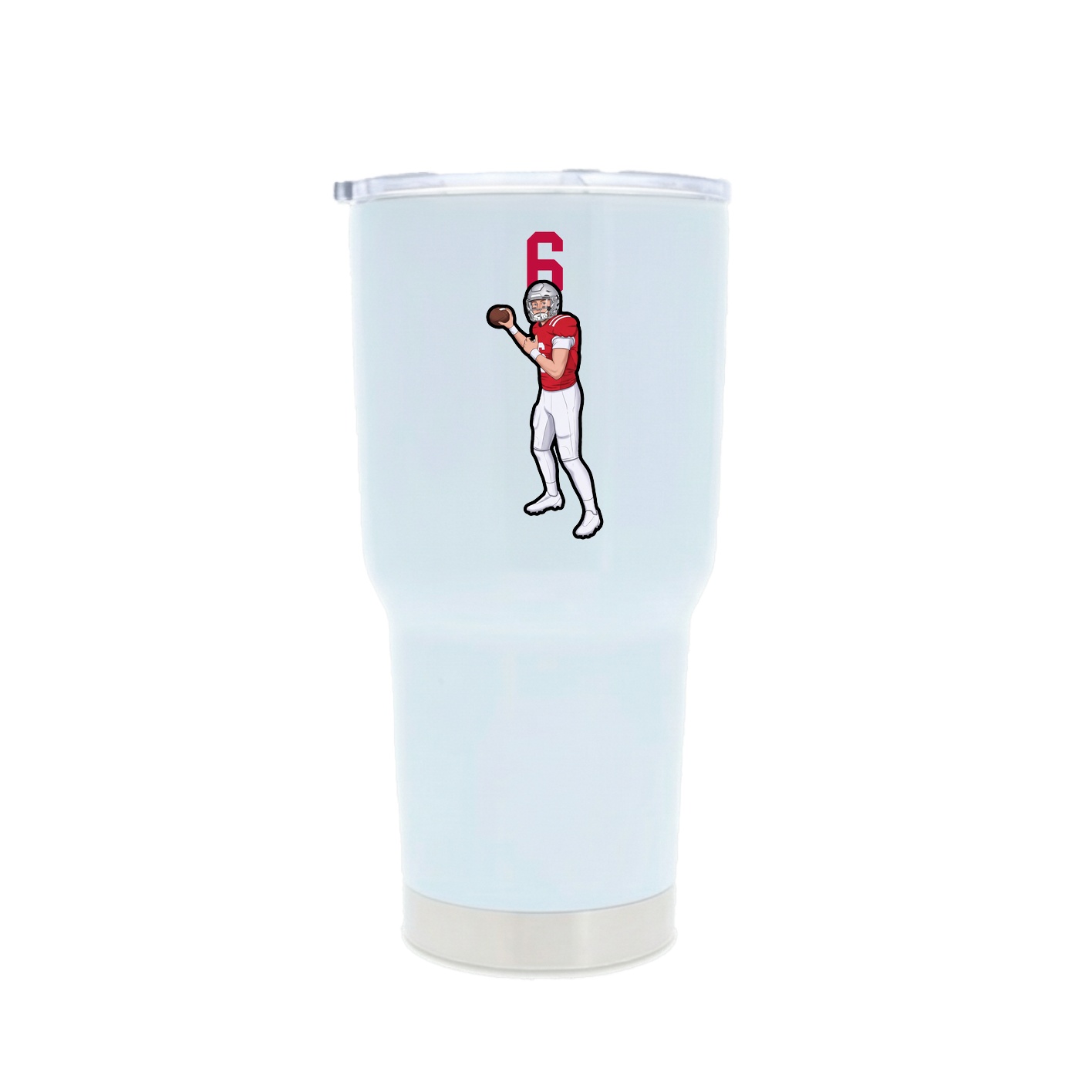 30oz Stainless Steel Tumbler — Number Top in White