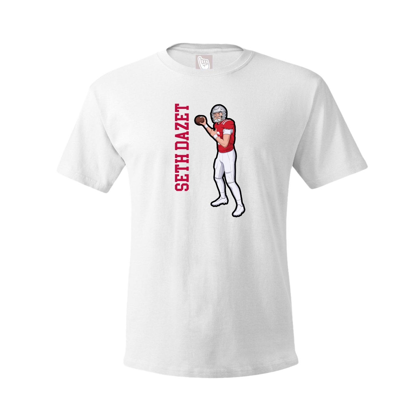 Tee — Name Vertical in White