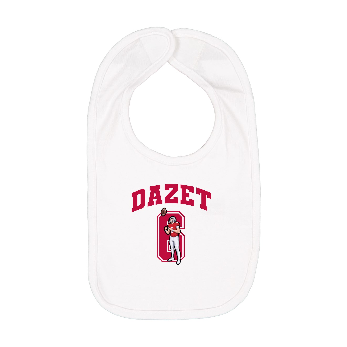 Infant Bib — Number in White