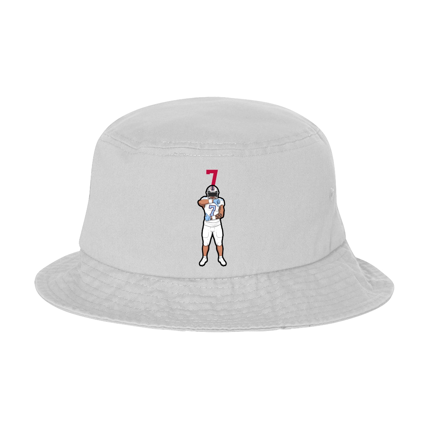 Bucket Cap — Number Top in White