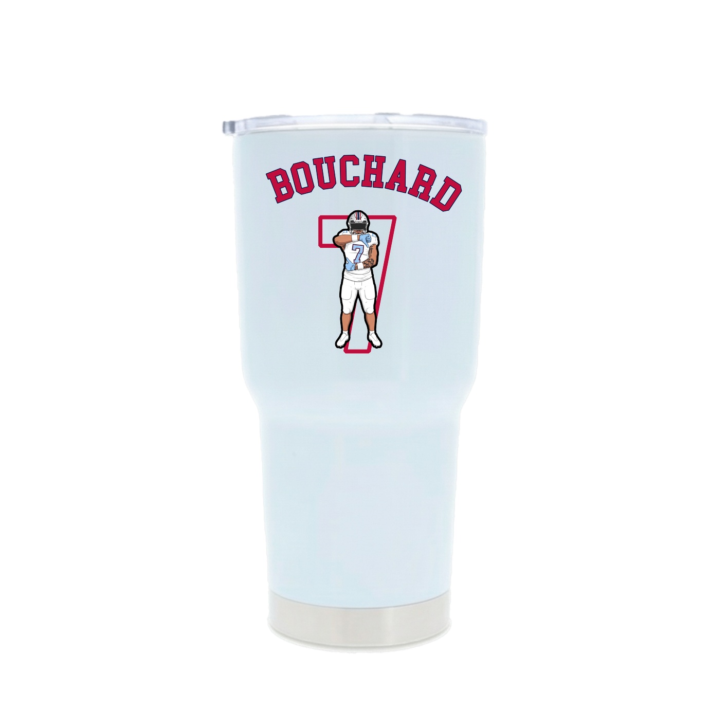 30oz Stainless Steel Tumbler — Shirsey Arch in White
