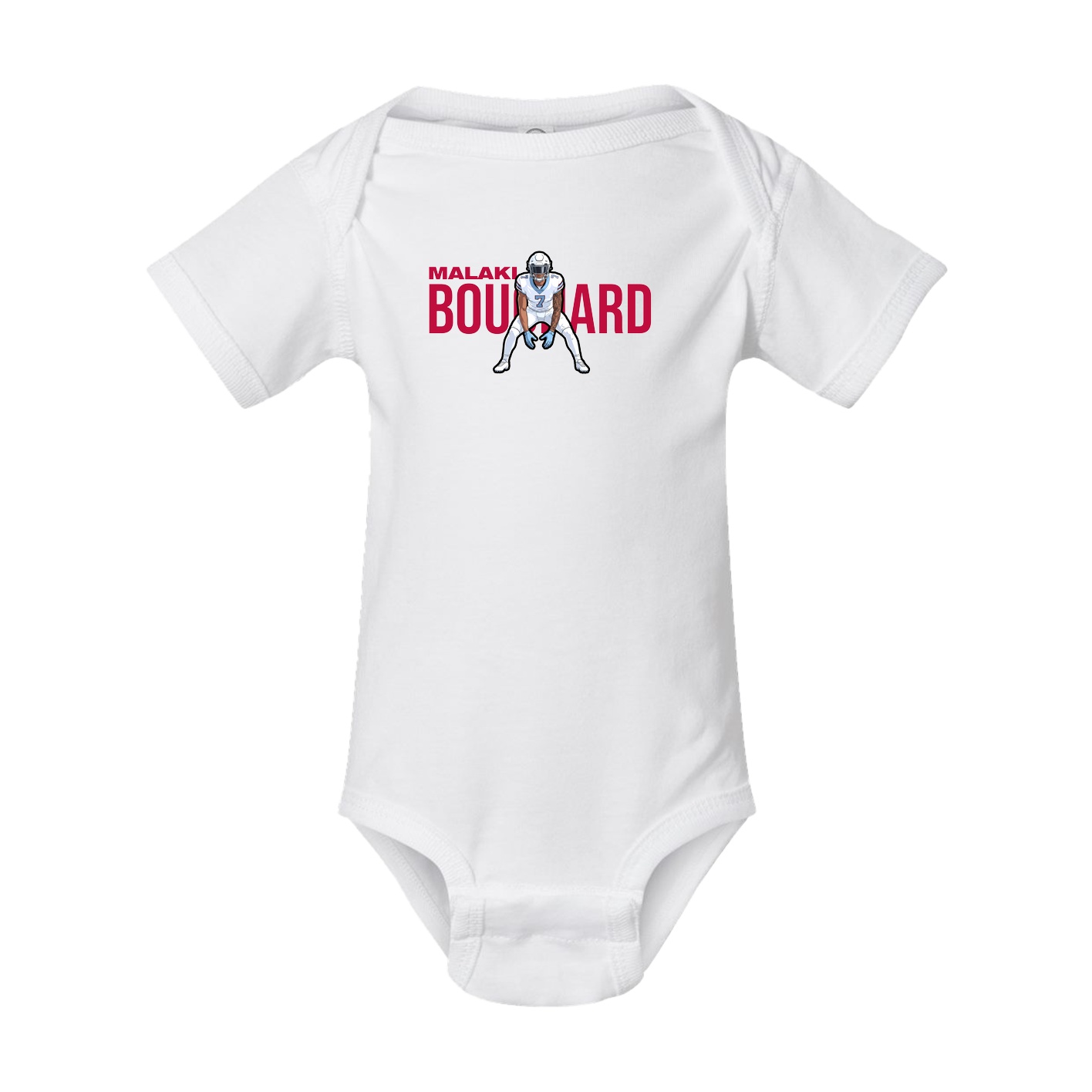 Baby Onesie — Player Name in White