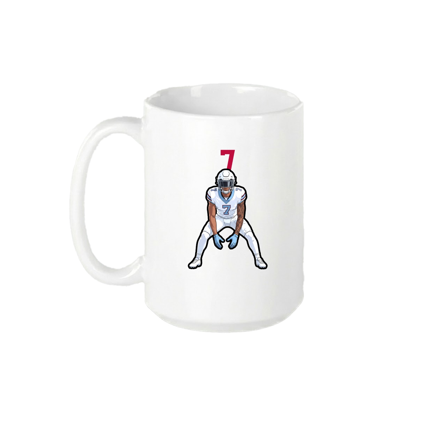 15oz Coffee Mug — Number Top in White