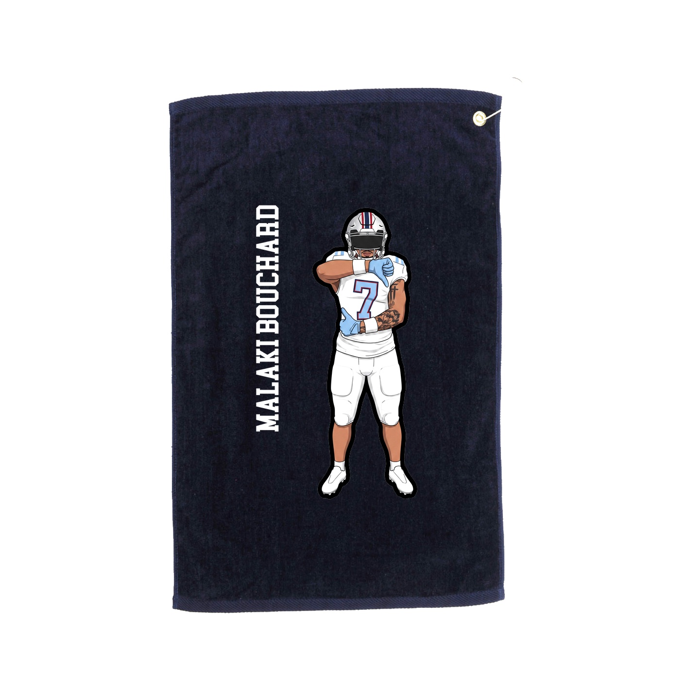 Golf Towel — Name Vertical in Navy