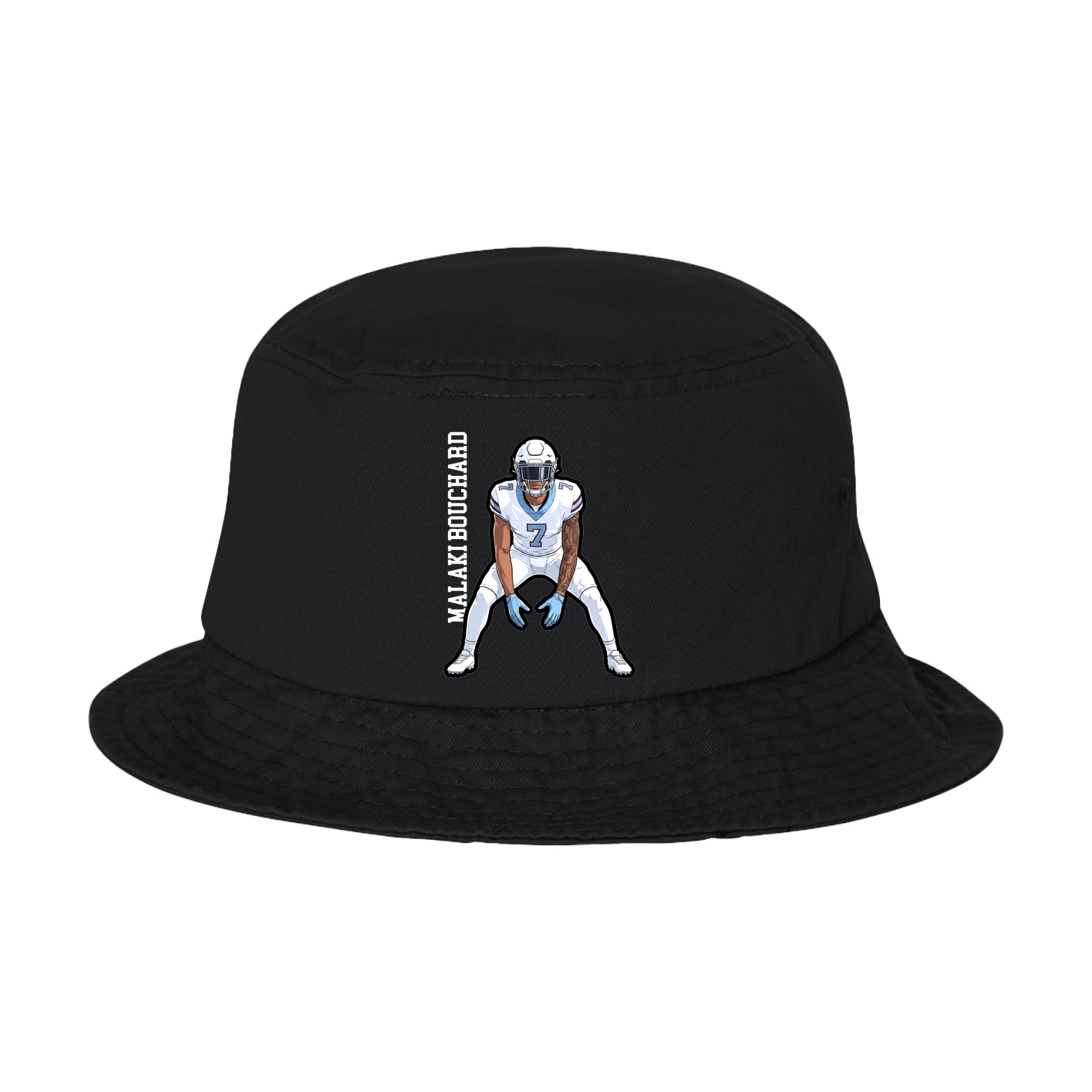 Bucket Cap — Name Vertical in Black