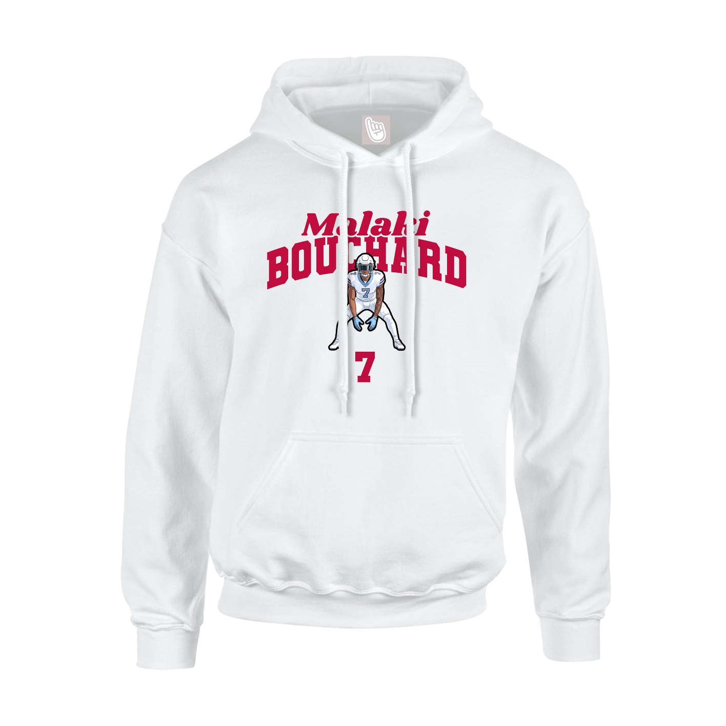 Youth Hoodie — Signature Arch in White