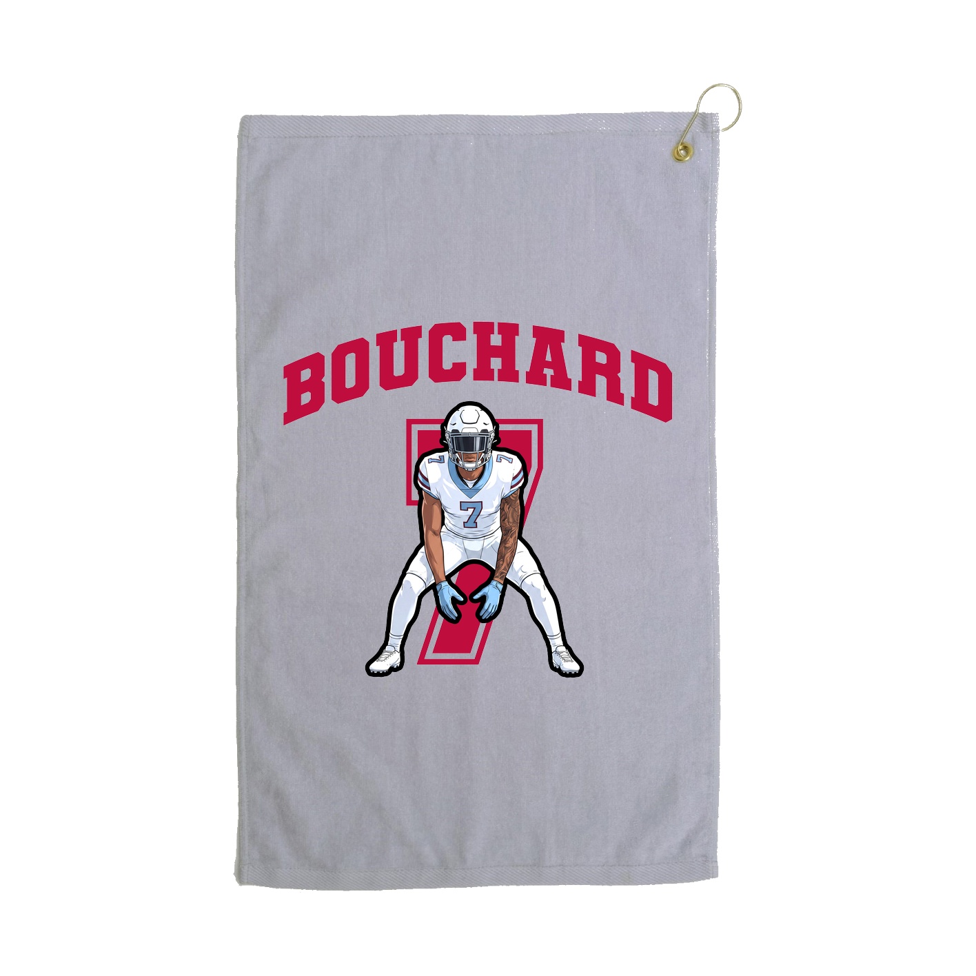 Golf Towel — Number in Grey