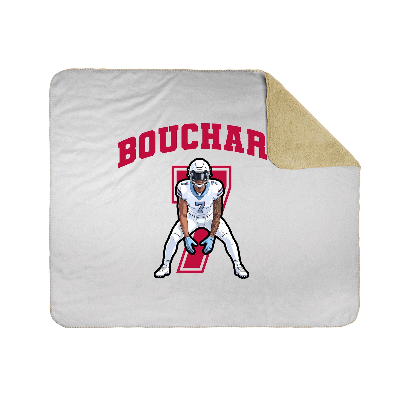 Throw Blanket — Number in White