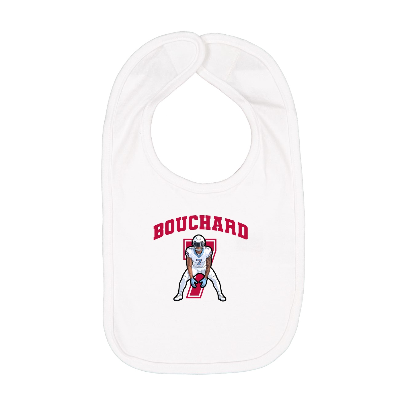 Infant Bib — Number in White