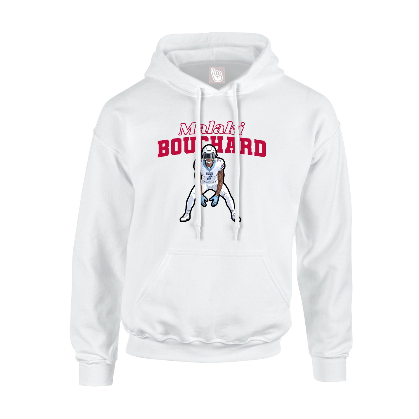 Hoodie — Name Arch in White