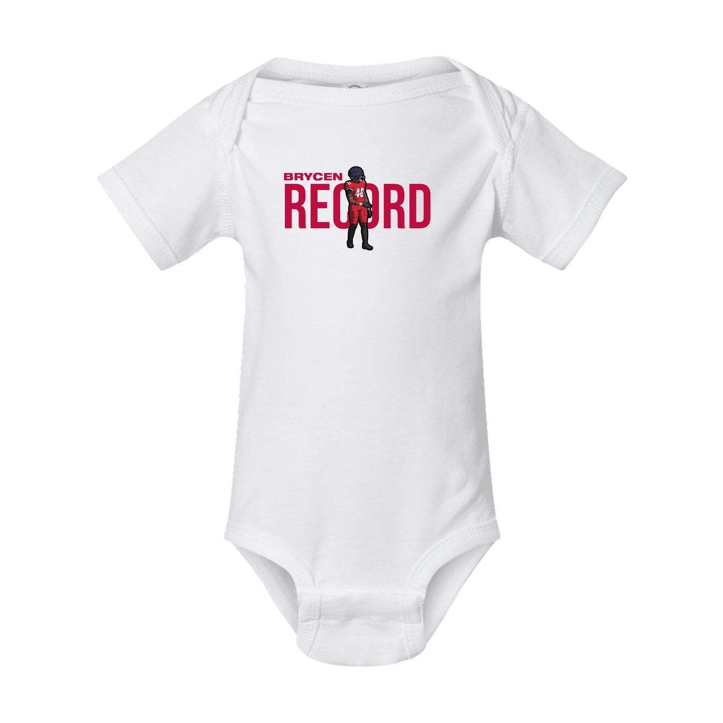 Baby Onesie — Player Name in White