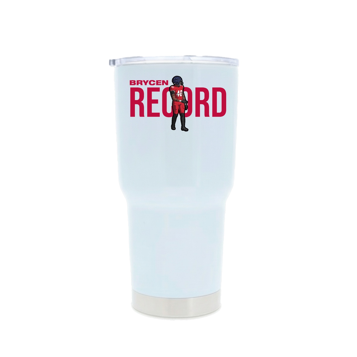 30oz Stainless Steel Tumbler — Player Name in White