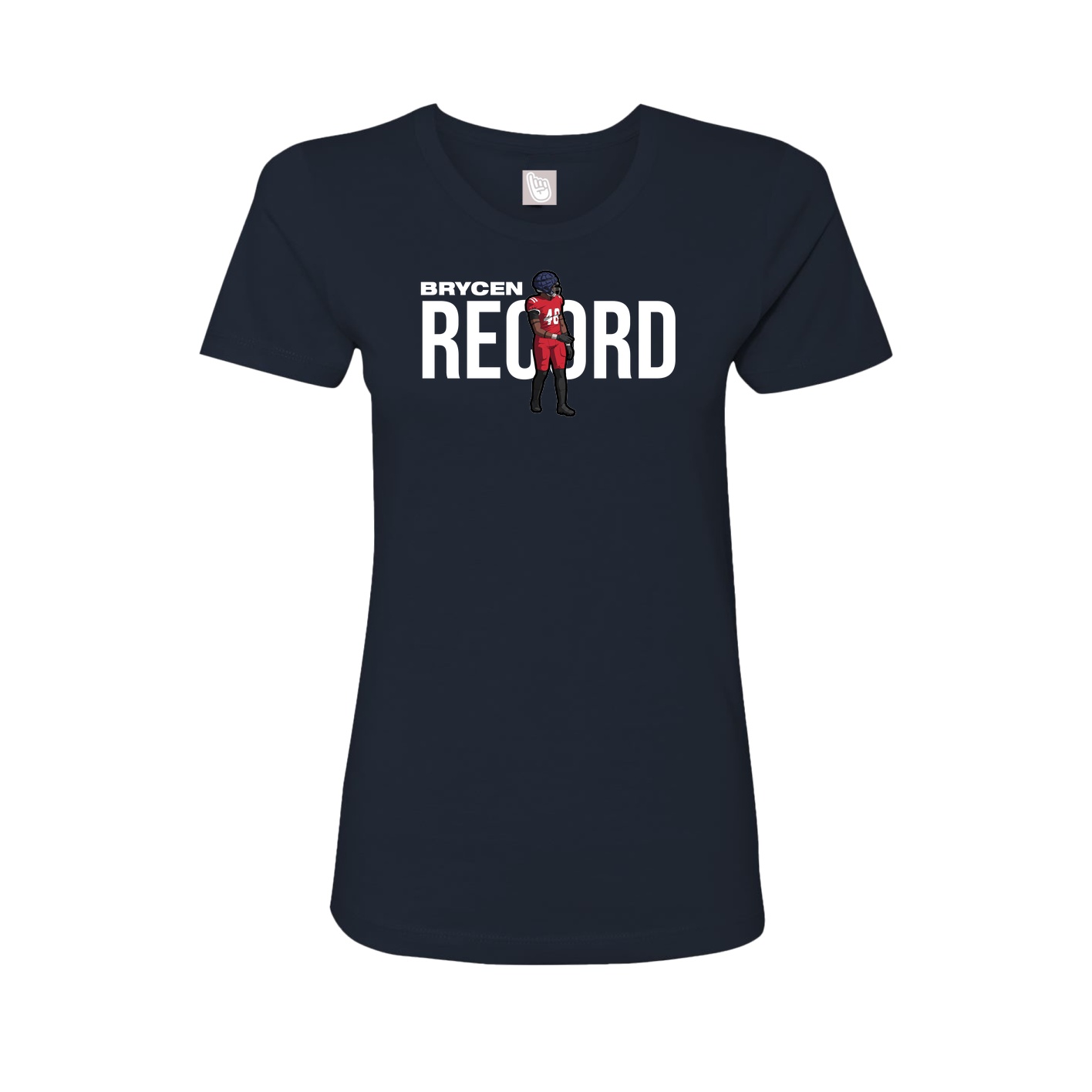 Fitted Women's Tee — Player Name in Navy