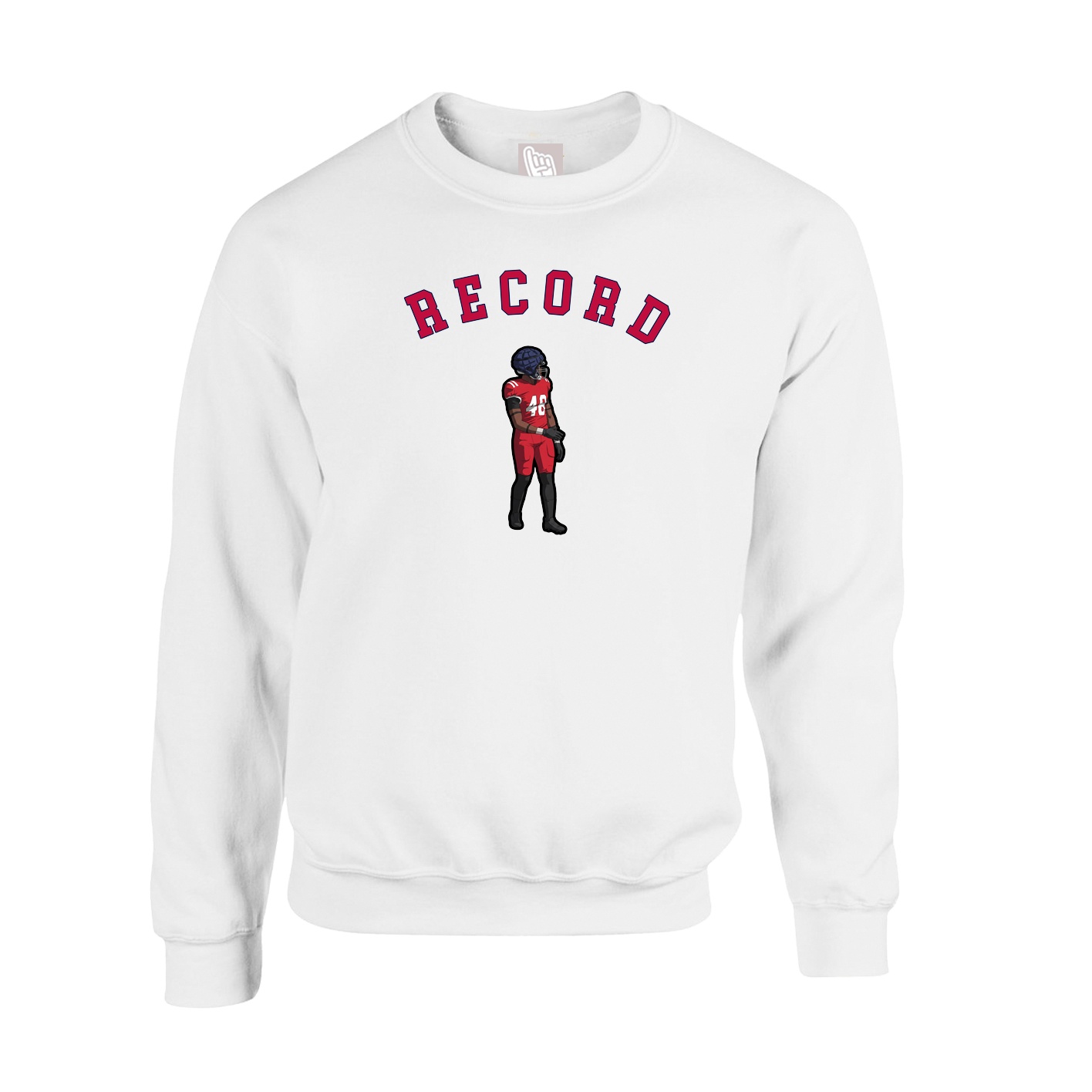 Fleece Crew — Shirsey Arch in White