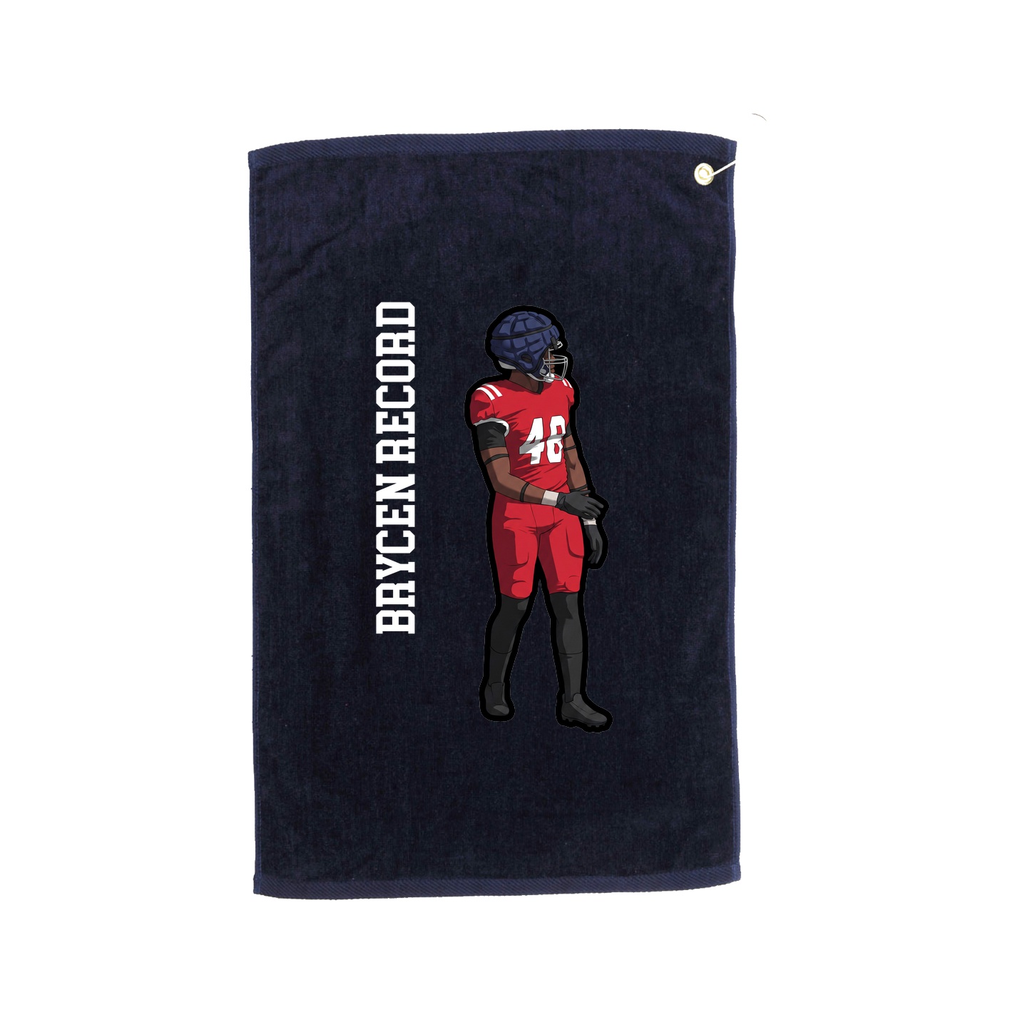 Golf Towel — Name Vertical in Navy