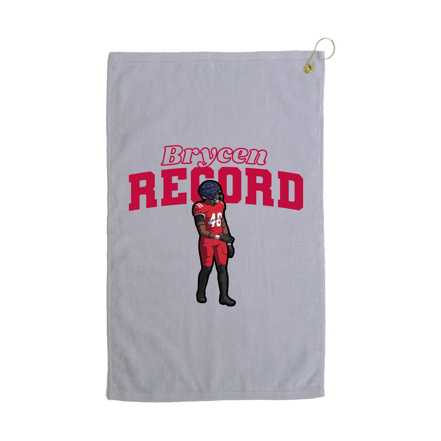Golf Towel — Name Arch in Grey
