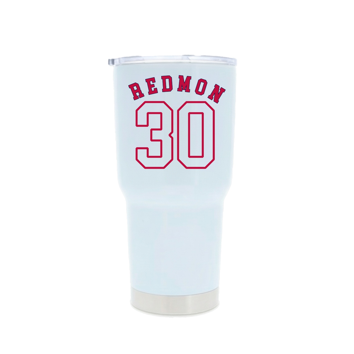 30oz Stainless Steel Tumbler — Shirsey Arch in White