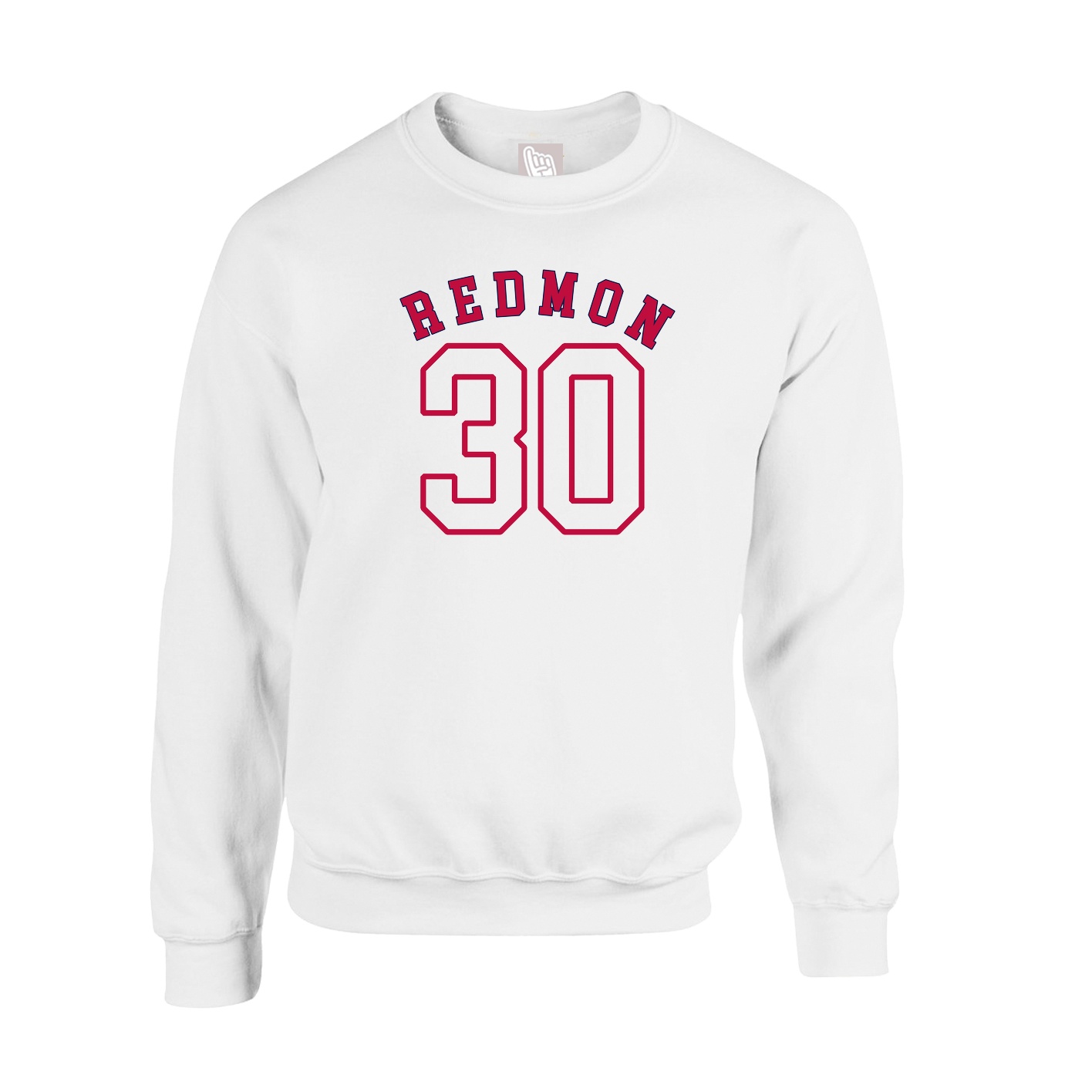 Fleece Crew — Shirsey Arch in White