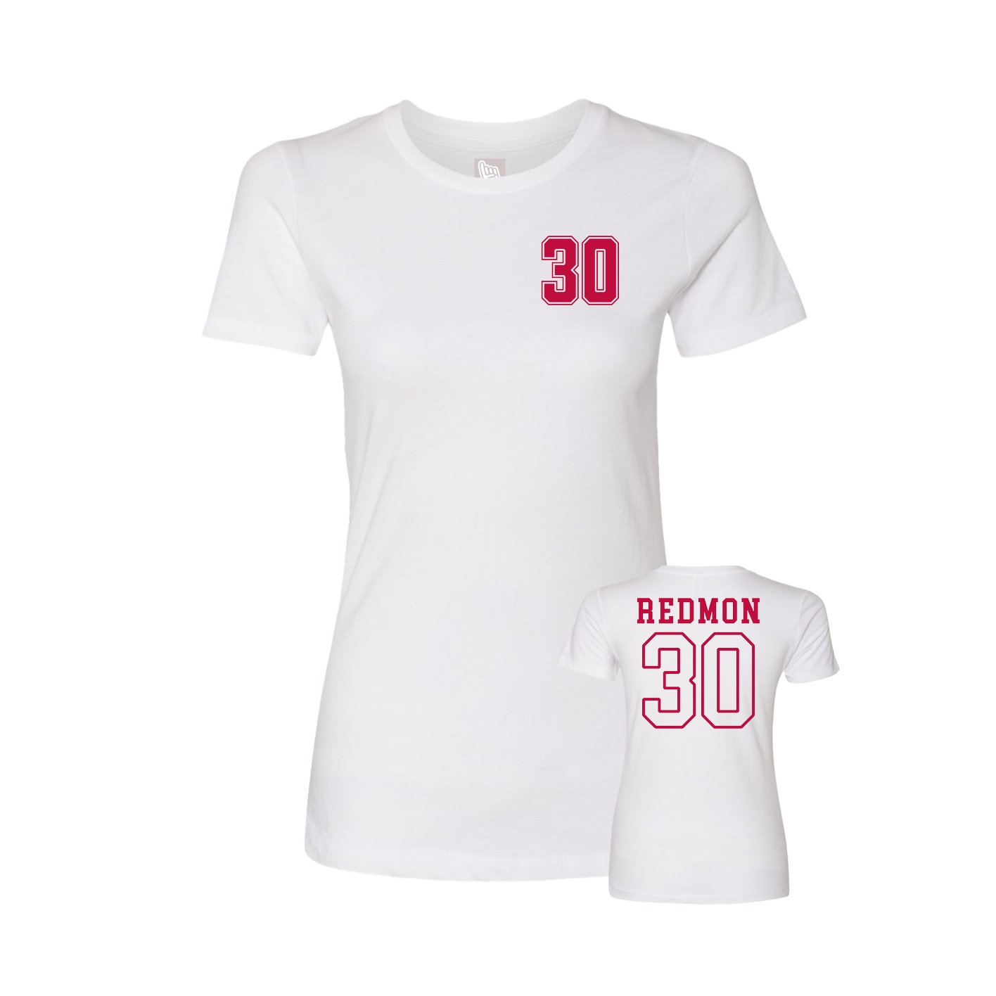 Fitted Women's Tee — Chest Back in White