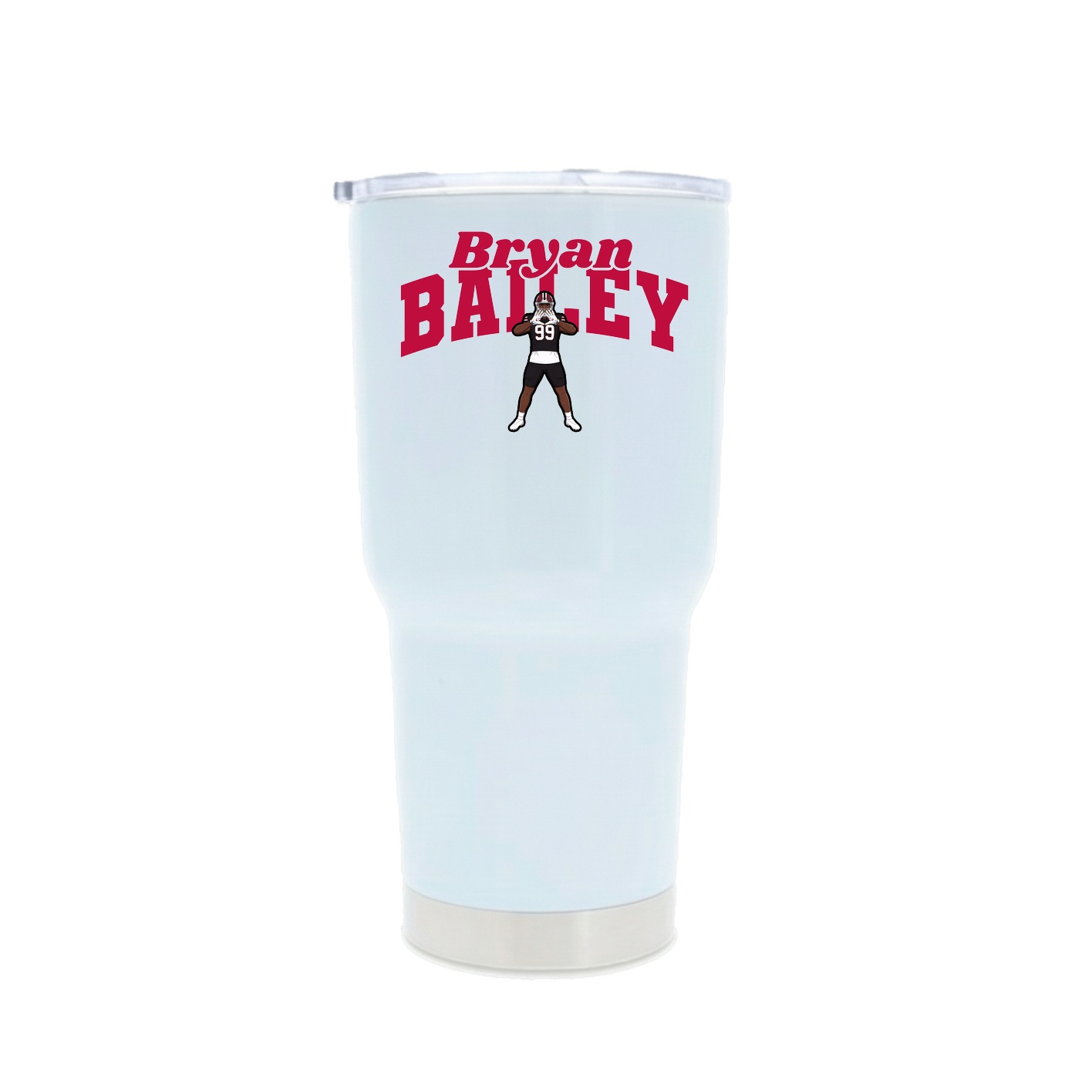 30oz Stainless Steel Tumbler — Signature Arch in White