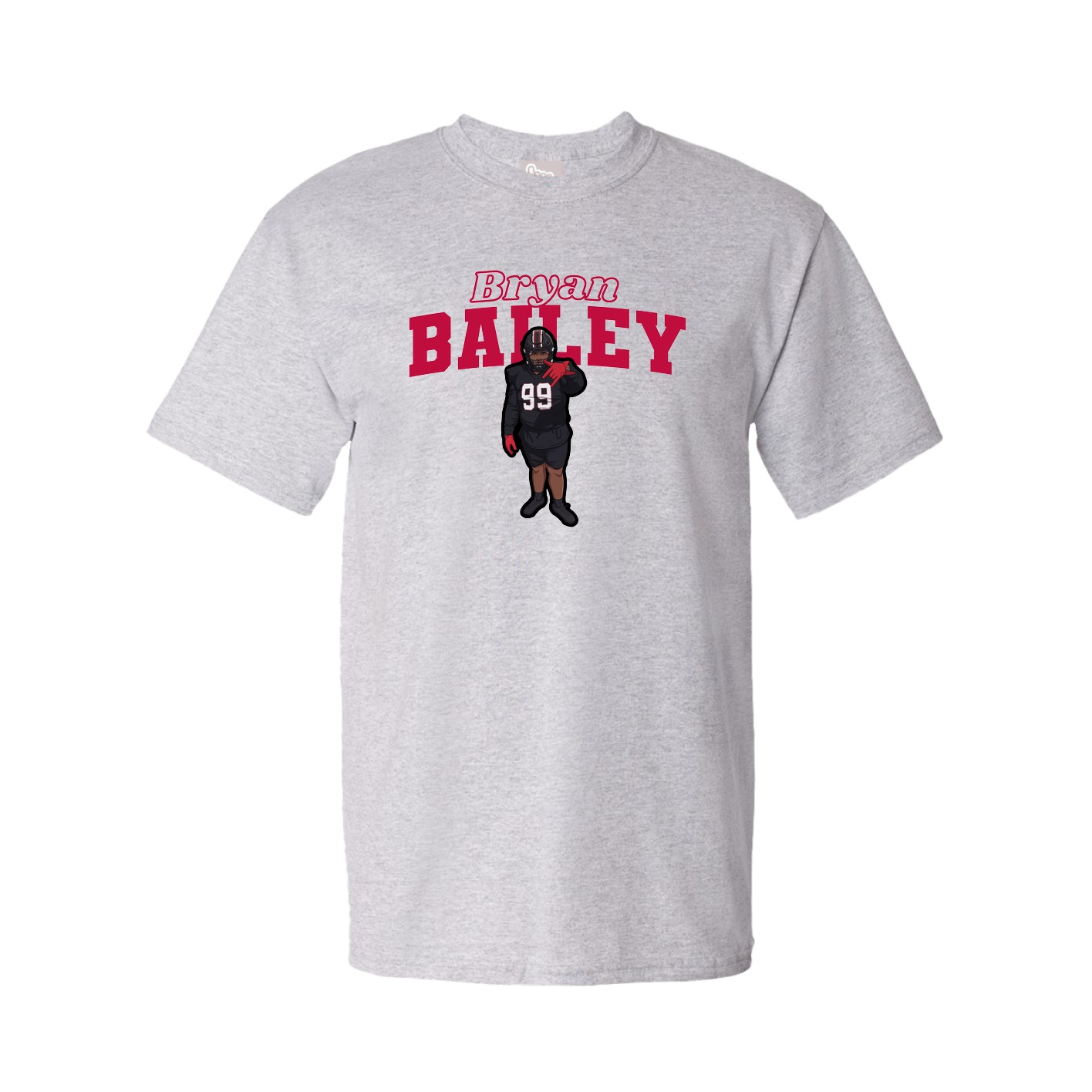 Youth Tee — Name Arch in Grey