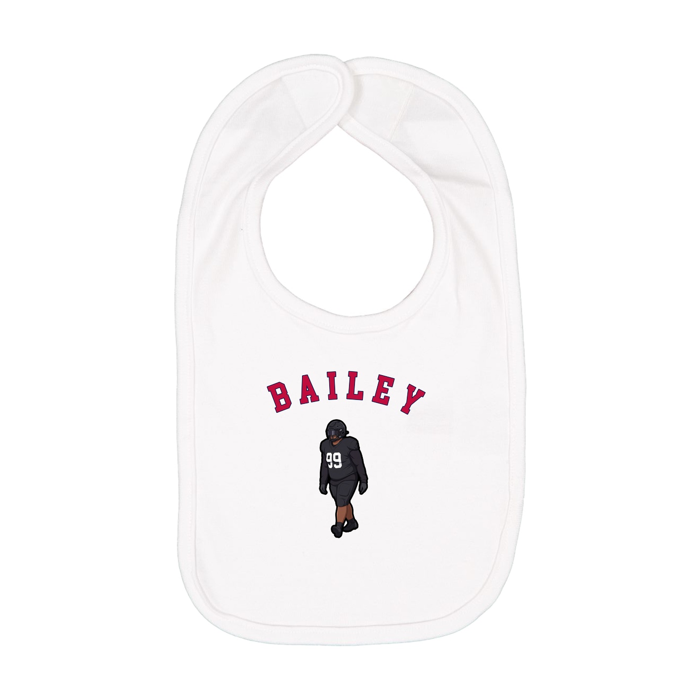 Infant Bib — Shirsey Arch in White