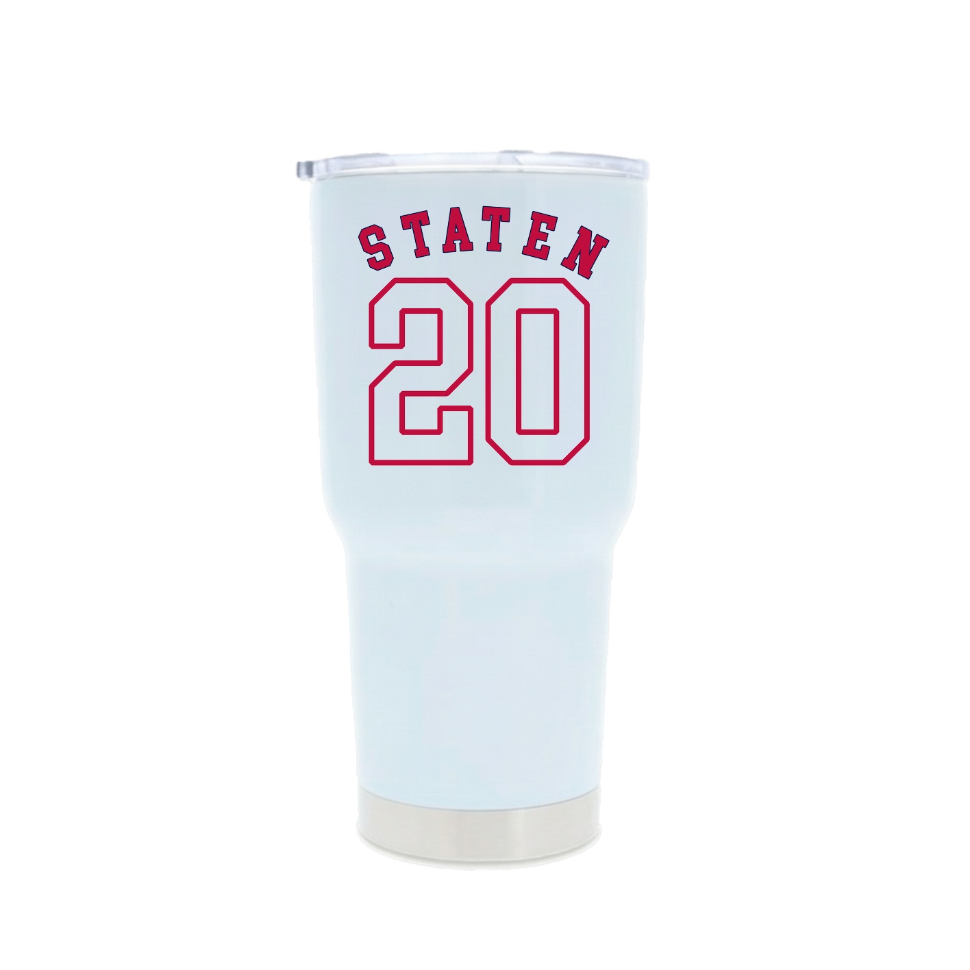 30oz Stainless Steel Tumbler — Shirsey Arch in White