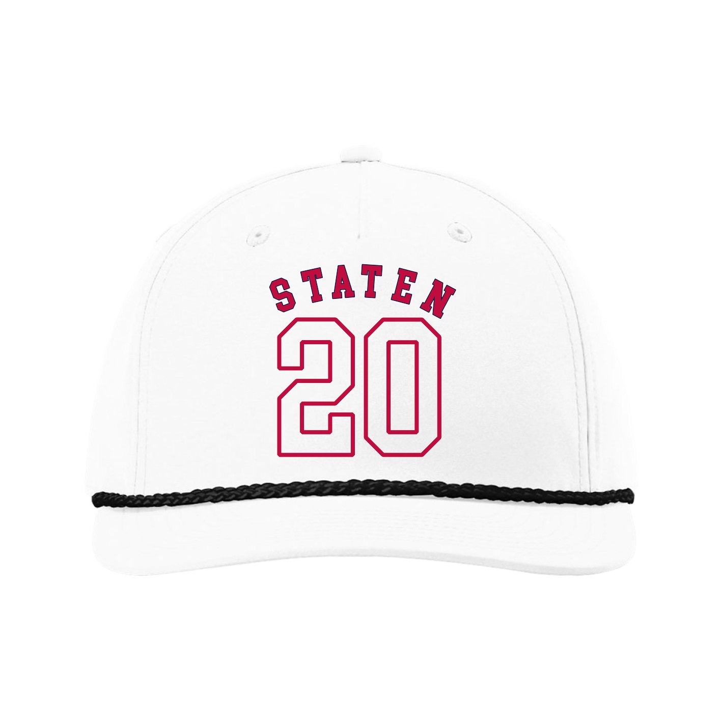 Five-Panel Classic Rope Cap — Shirsey Arch in White