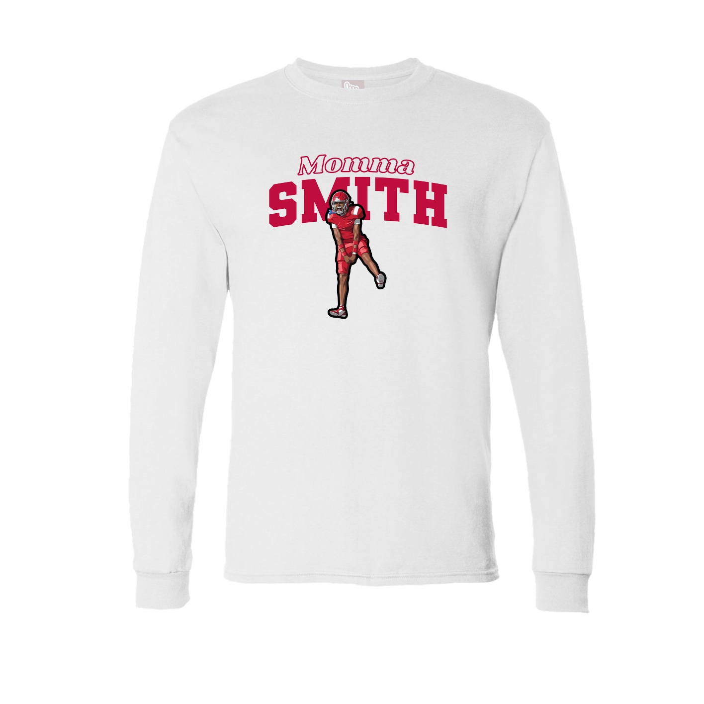 Long Sleeve Tee — Mothers Day Block in White