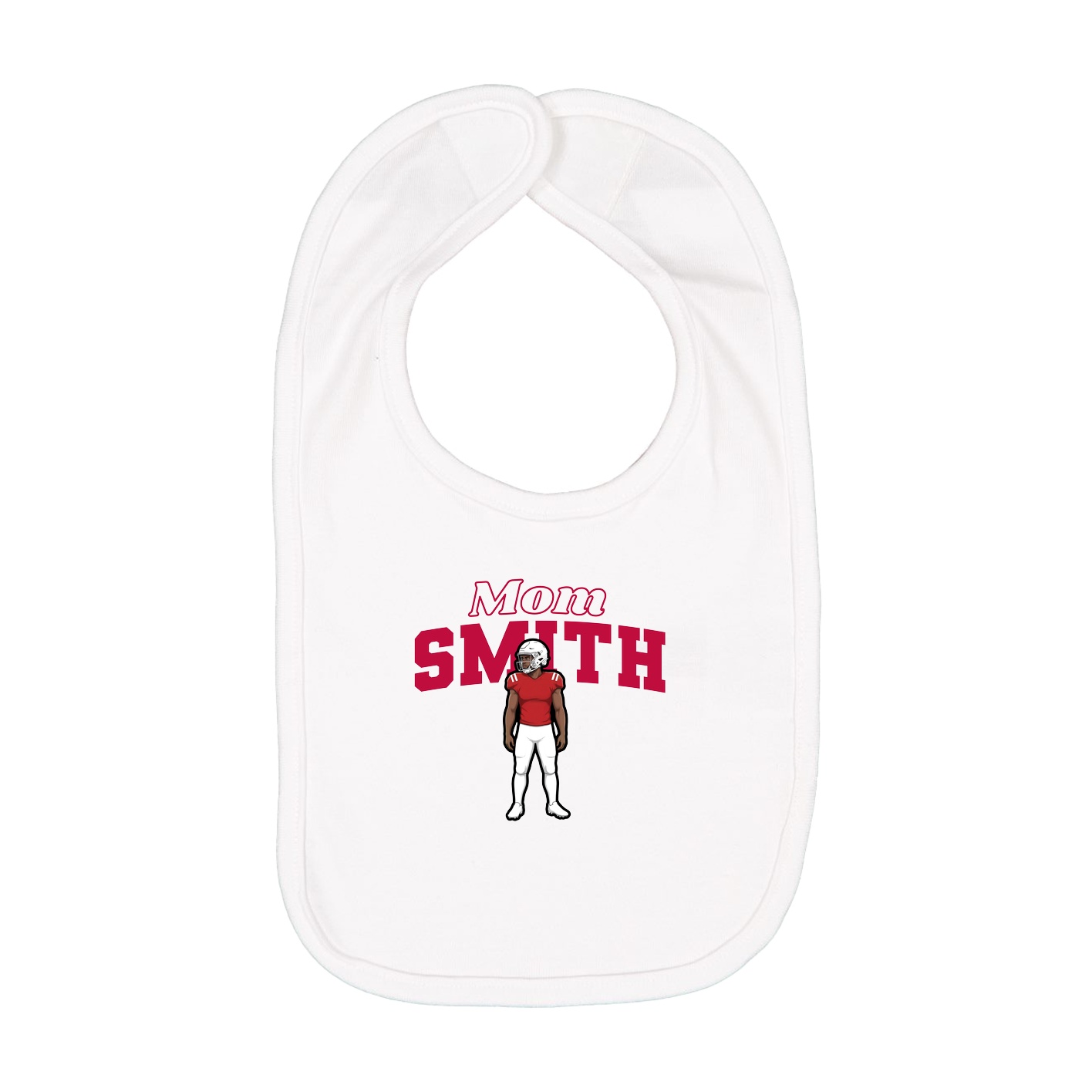 Infant Bib — Mothers Day Block in White