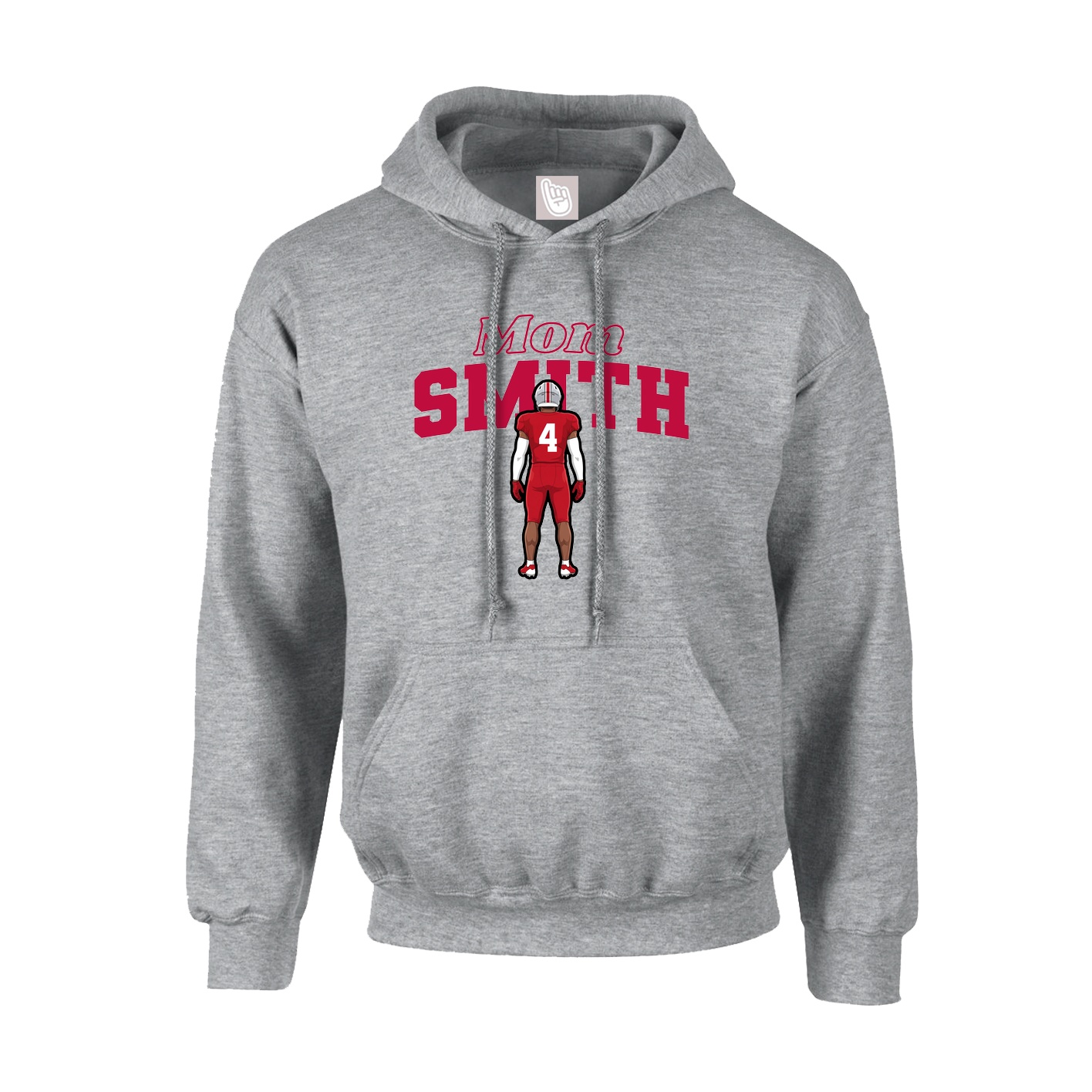 Youth Hoodie — Mothers Day Block in Grey