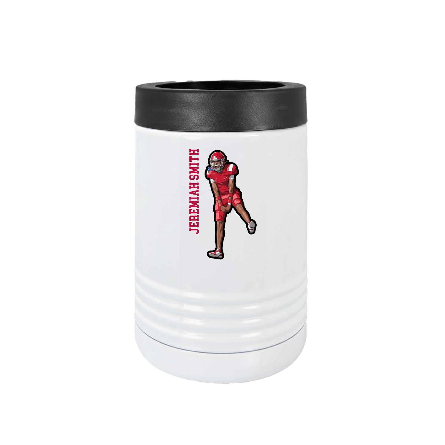 Beverage Holder — Name Vertical in White