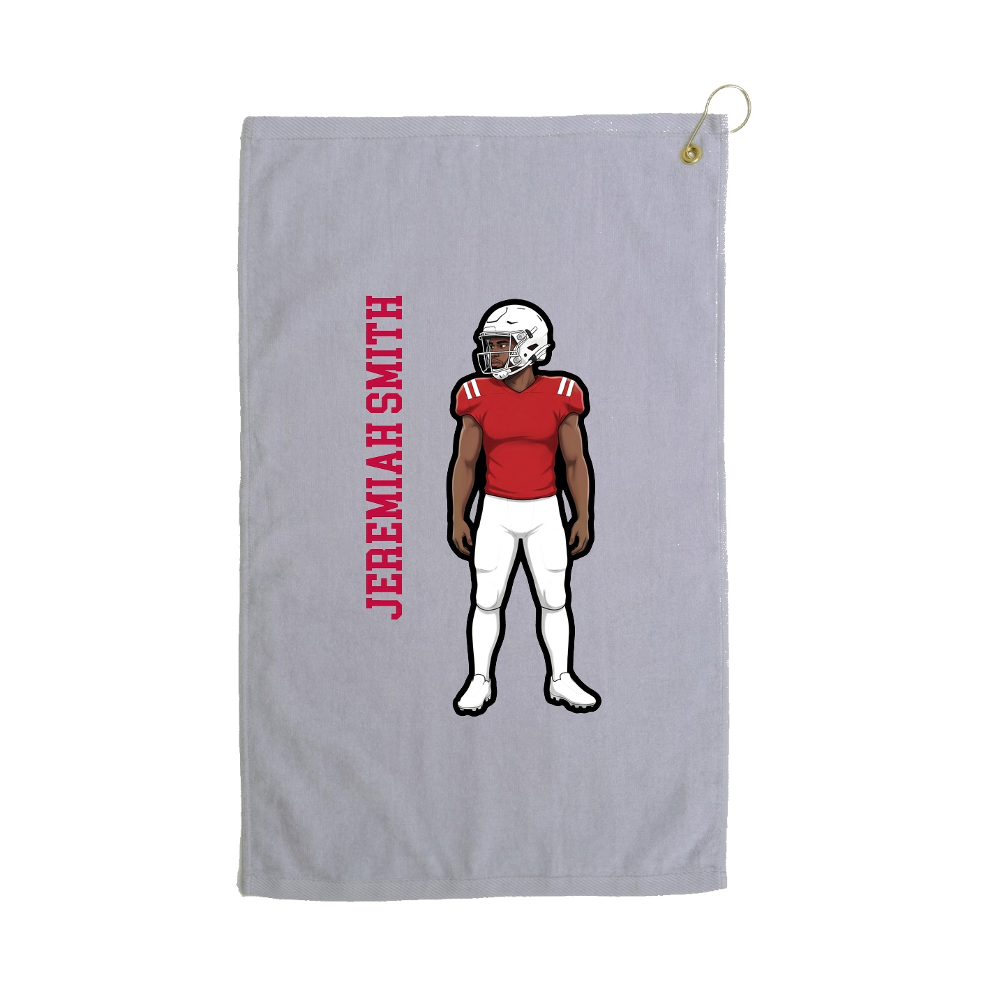 Golf Towel — Name Vertical in Grey